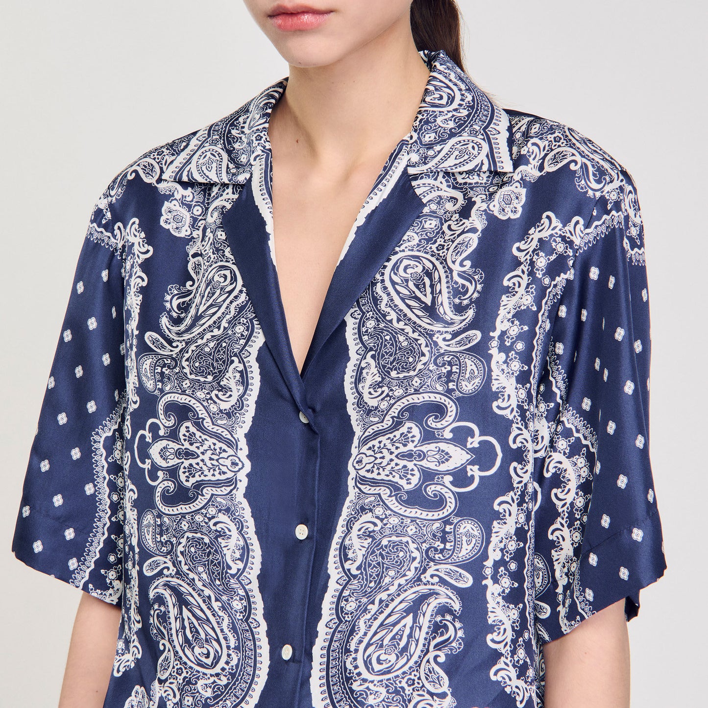 Orla Bandana Print Shirt Blu / White