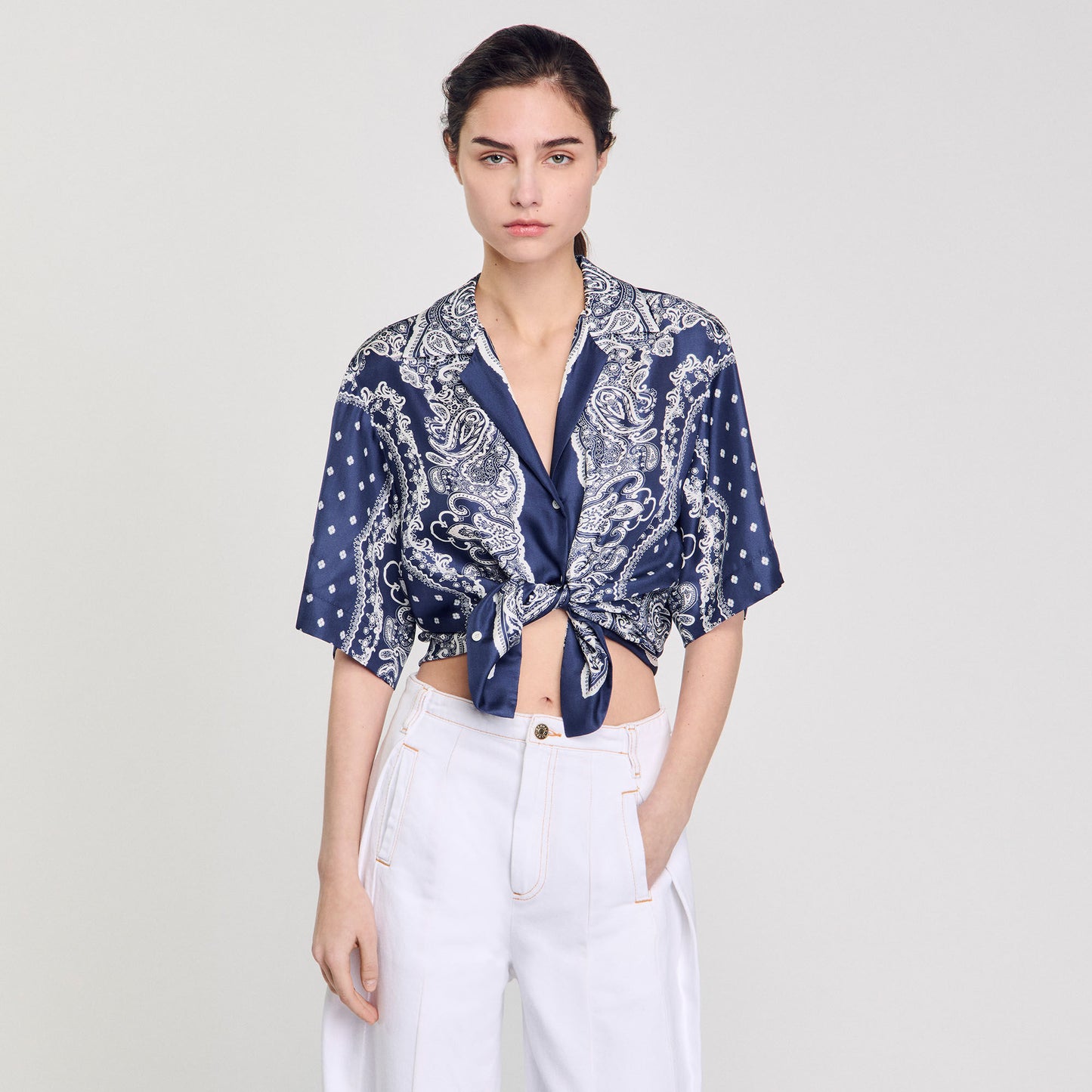Orla Bandana Print Shirt Blu / White