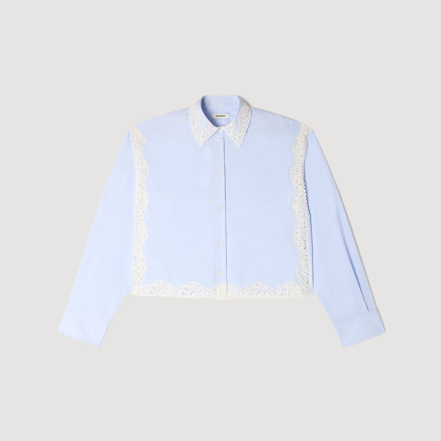 Gaia Lace Detail Shirt SKY BLUE