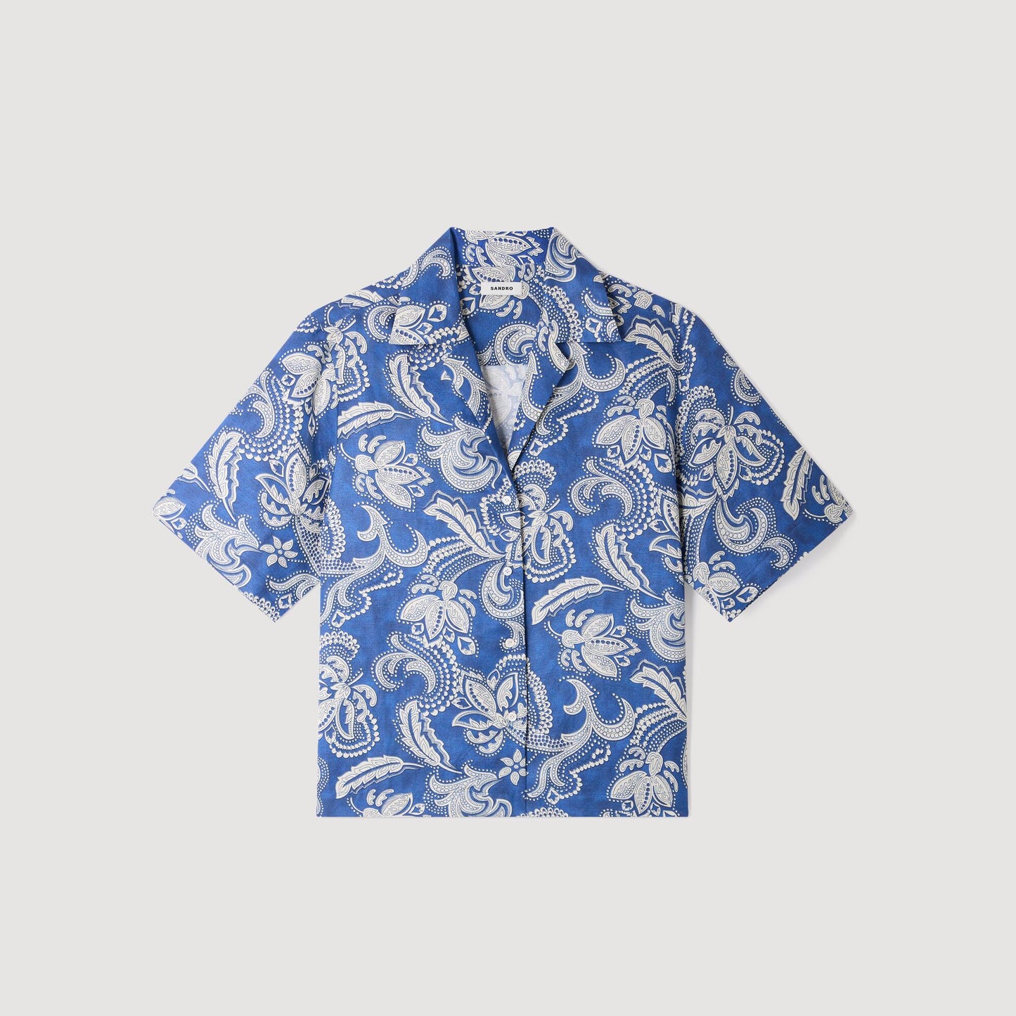 Pierlat Floral Print Shirt BLUE / ECRU