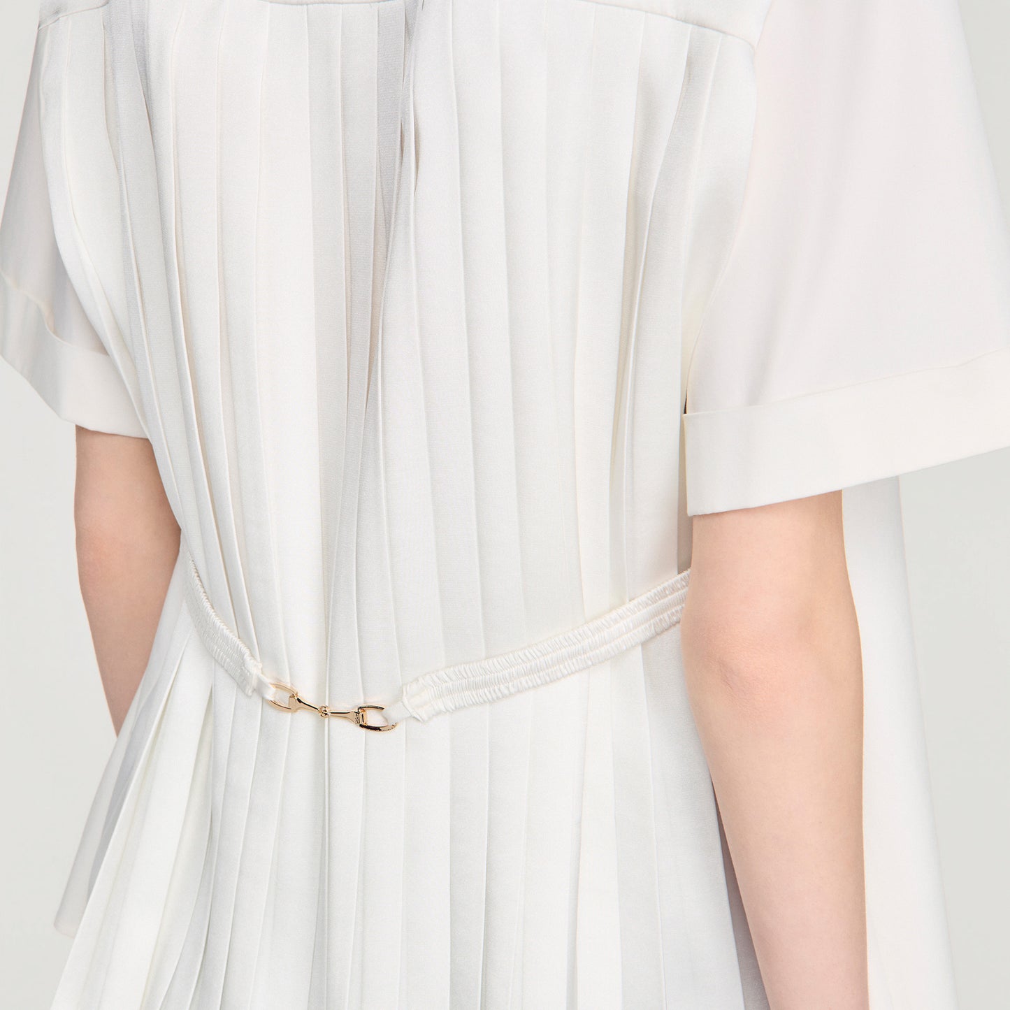 Roccalina Pleated back shirt Ecru