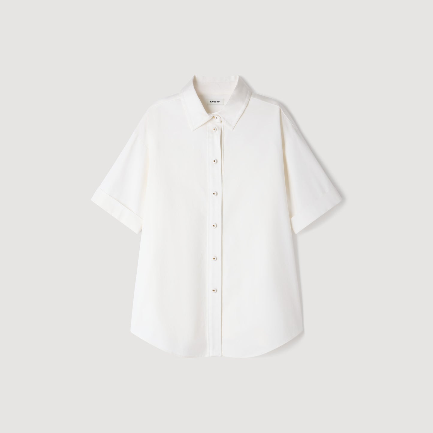 Roccalina Pleated back shirt Ecru