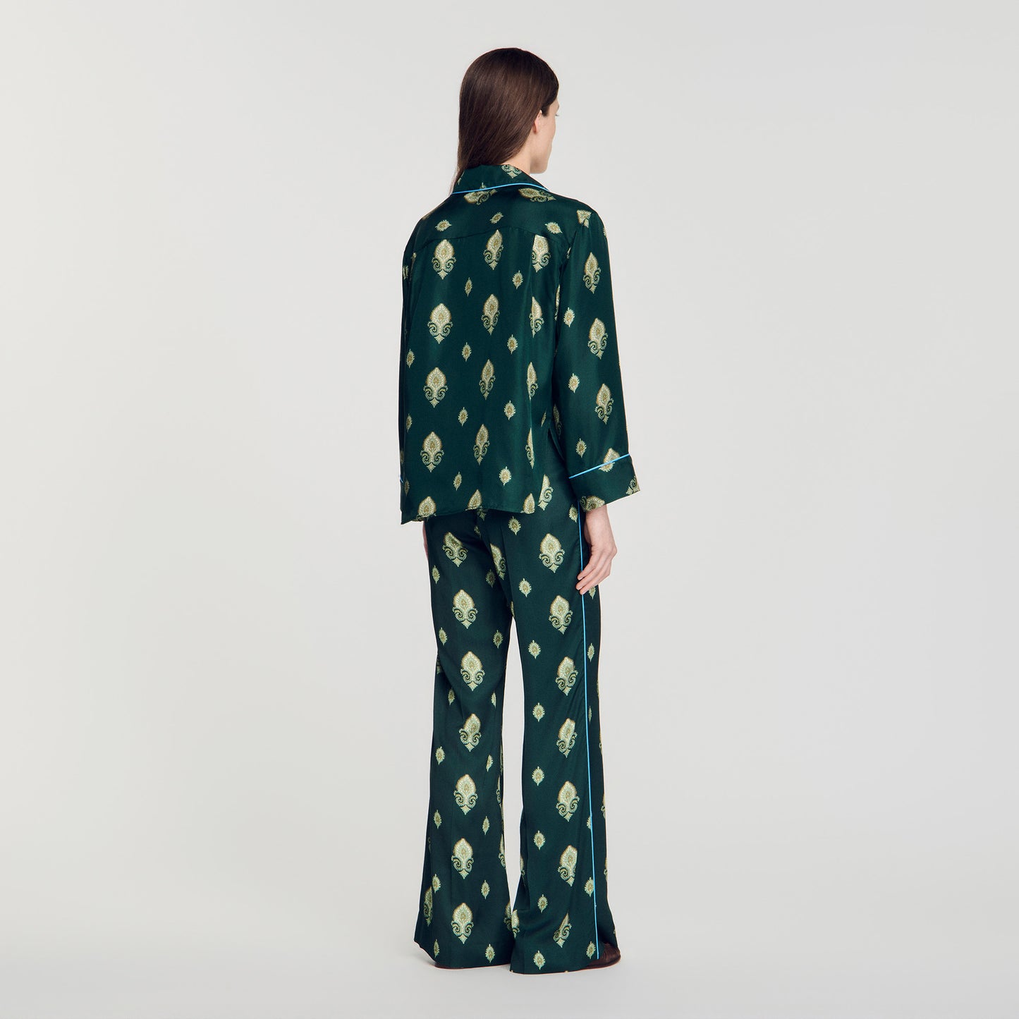 Paprika Paisley print pyjama shirt Green