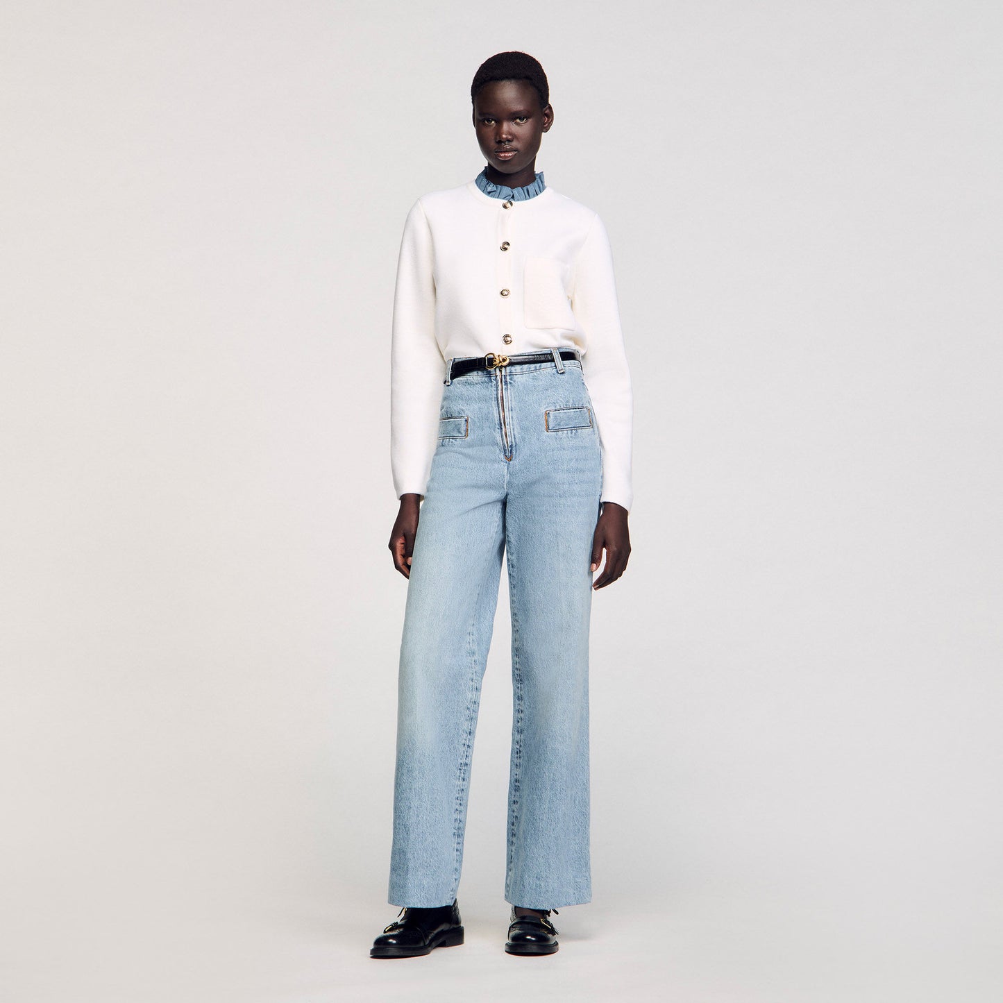 Oslo Wide-Leg Jeans Blue Jean