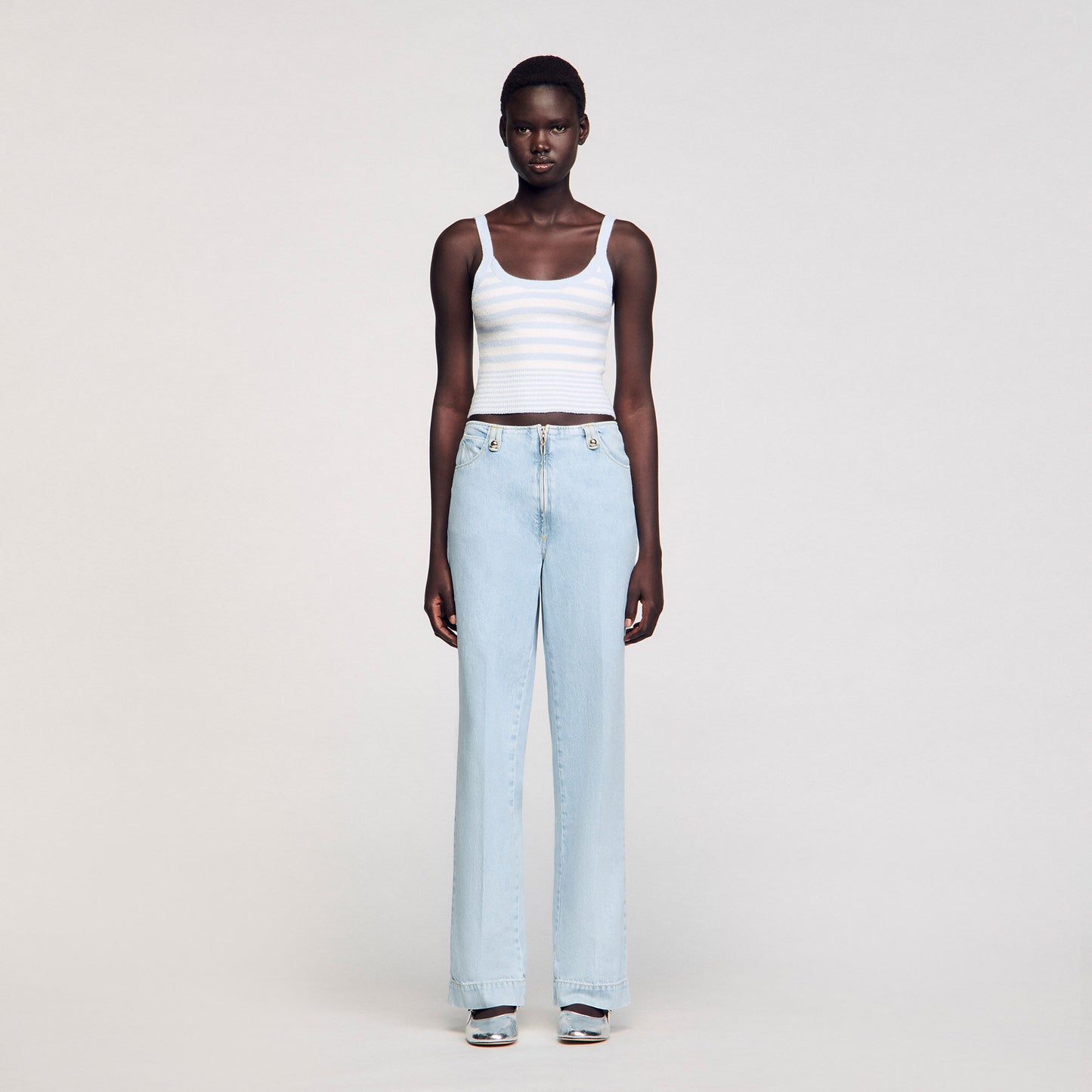 Bagatelle Faded Wide-Leg Jeans Blue Jean