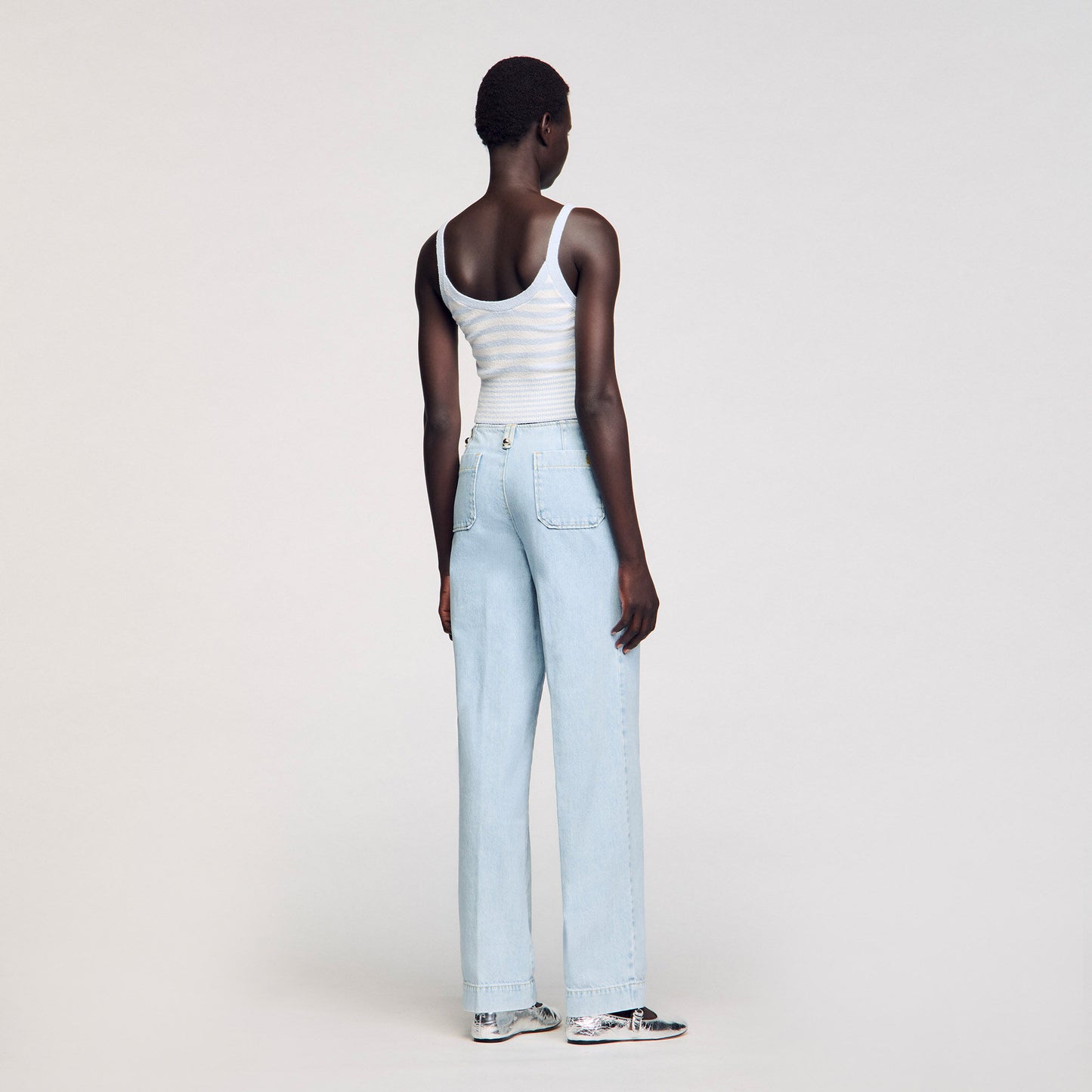 Bagatelle Faded Wide-Leg Jeans Blue Jean