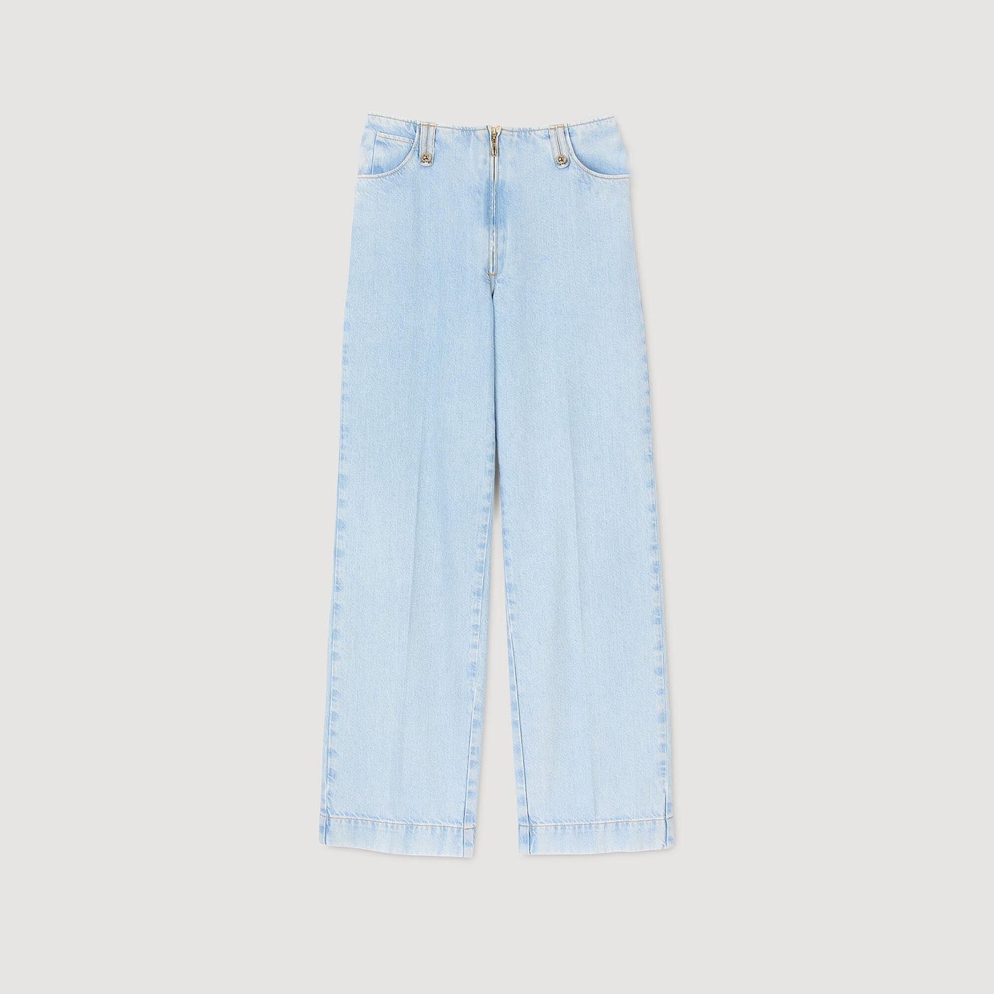 Bagatelle Faded Wide-Leg Jeans Blue Jean
