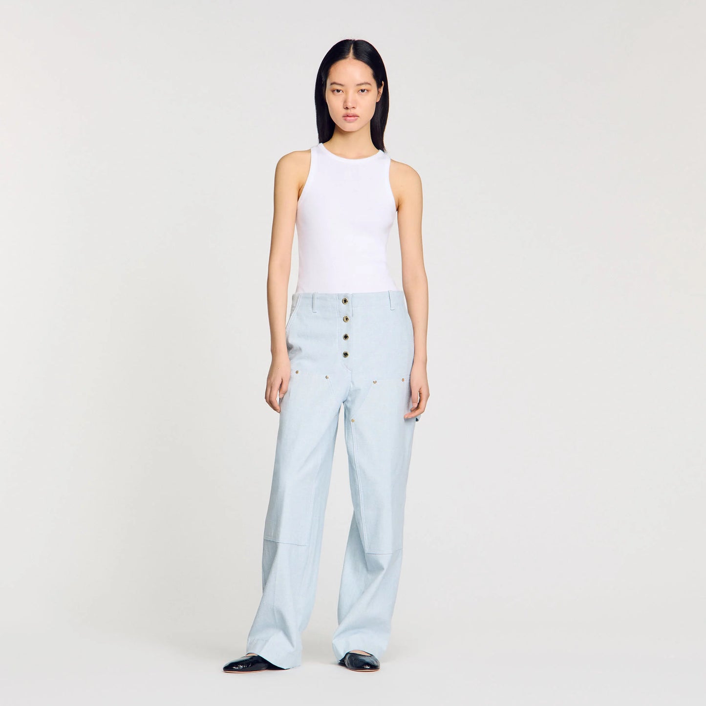 Maxence Carpenter Jeans Light Blue