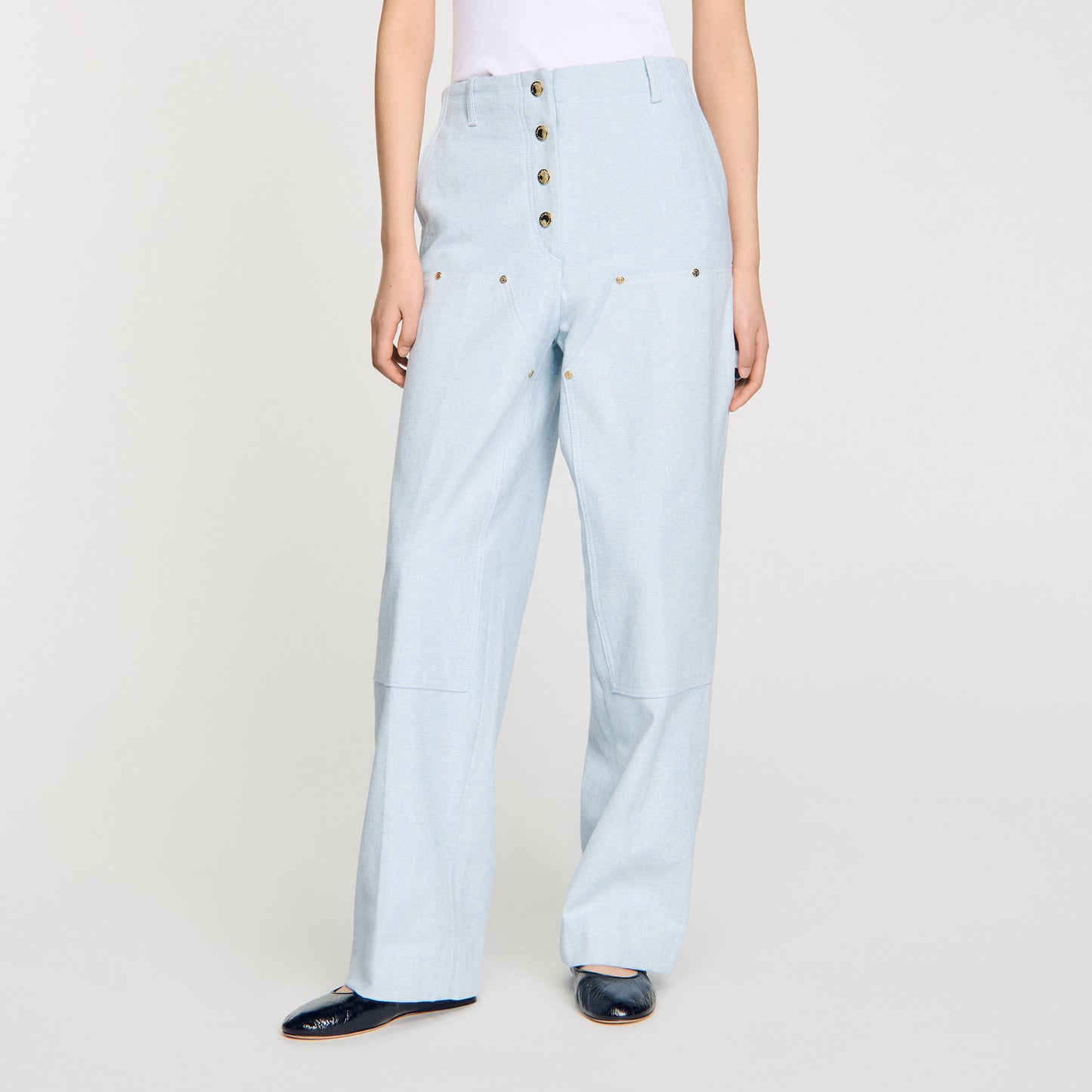 Maxence Carpenter Jeans Light Blue
