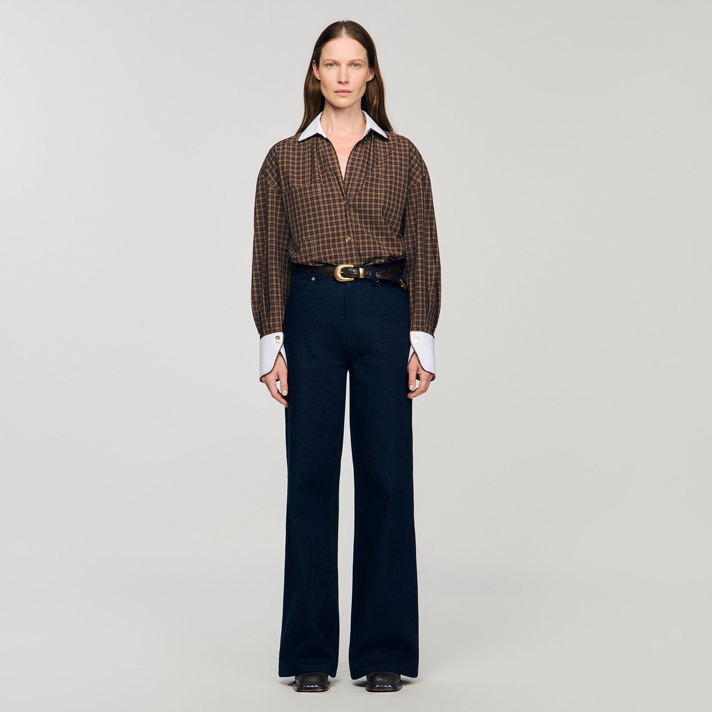 Raph Wide-Leg Raw Jeans Blue Jean