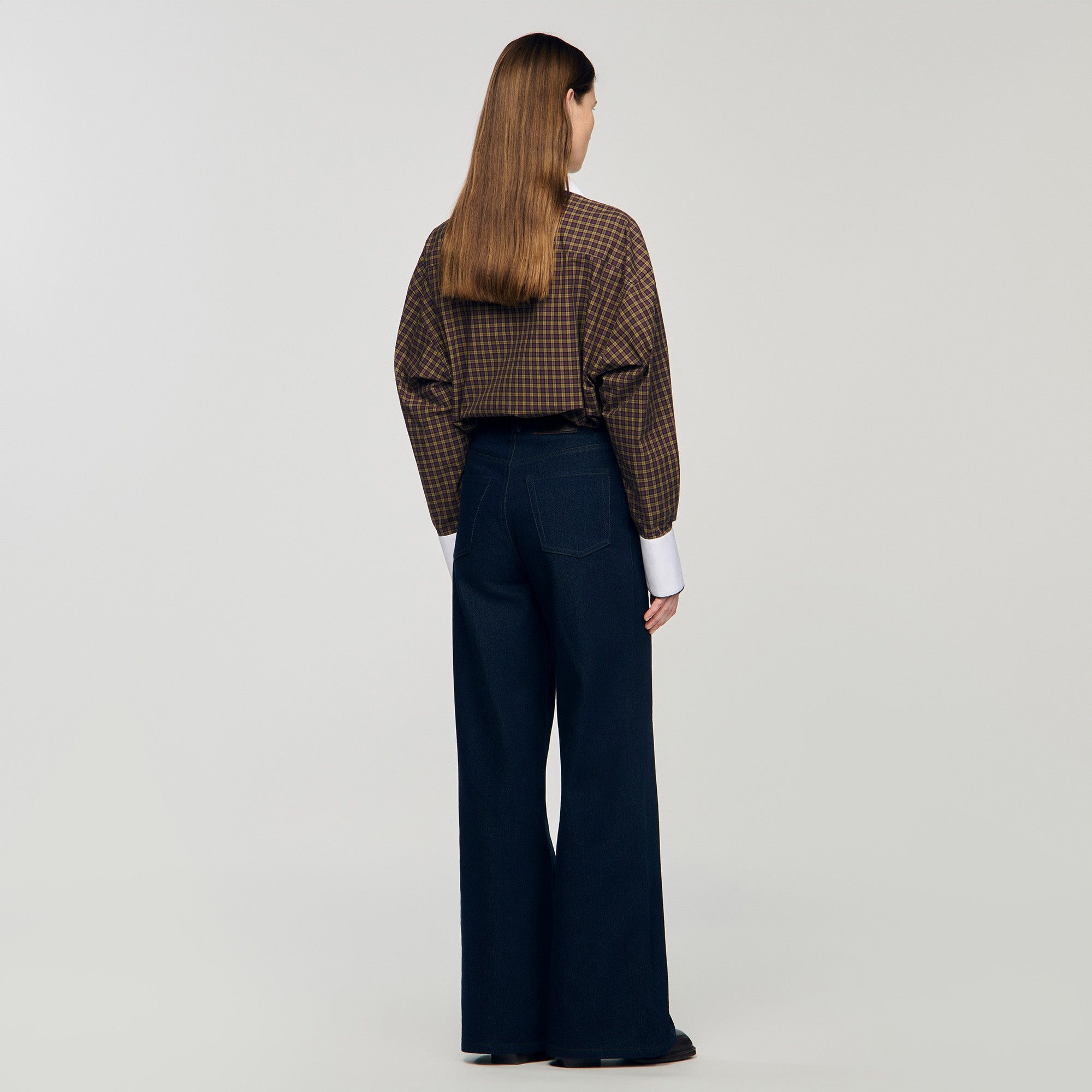 Raph Wide-Leg Raw Jeans Blue Jean