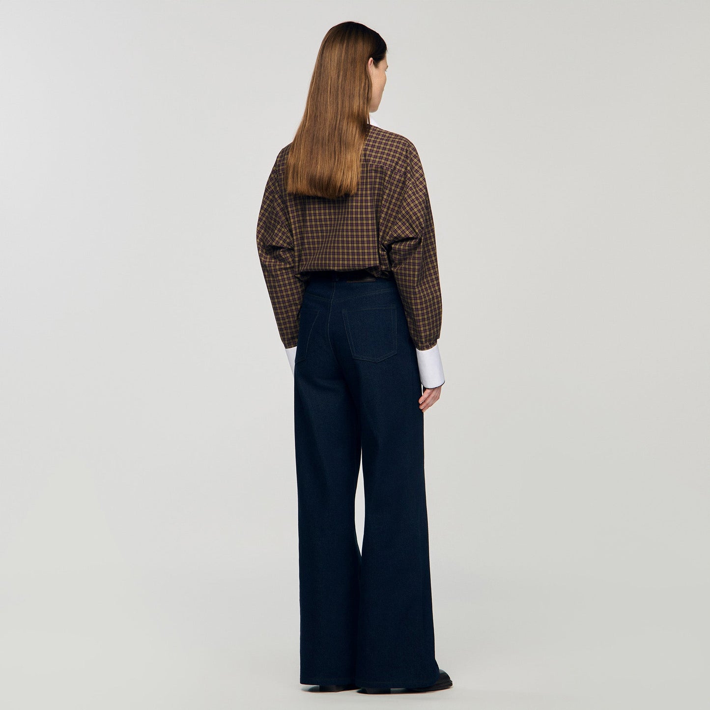 Raph Wide-Leg Raw Jeans Blue Jean