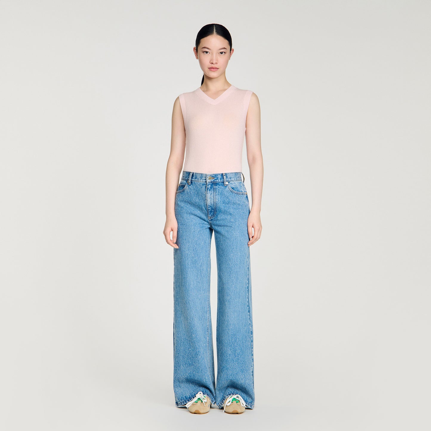 Samuel Faded Wide Straight-Leg Jeans Blue Jean