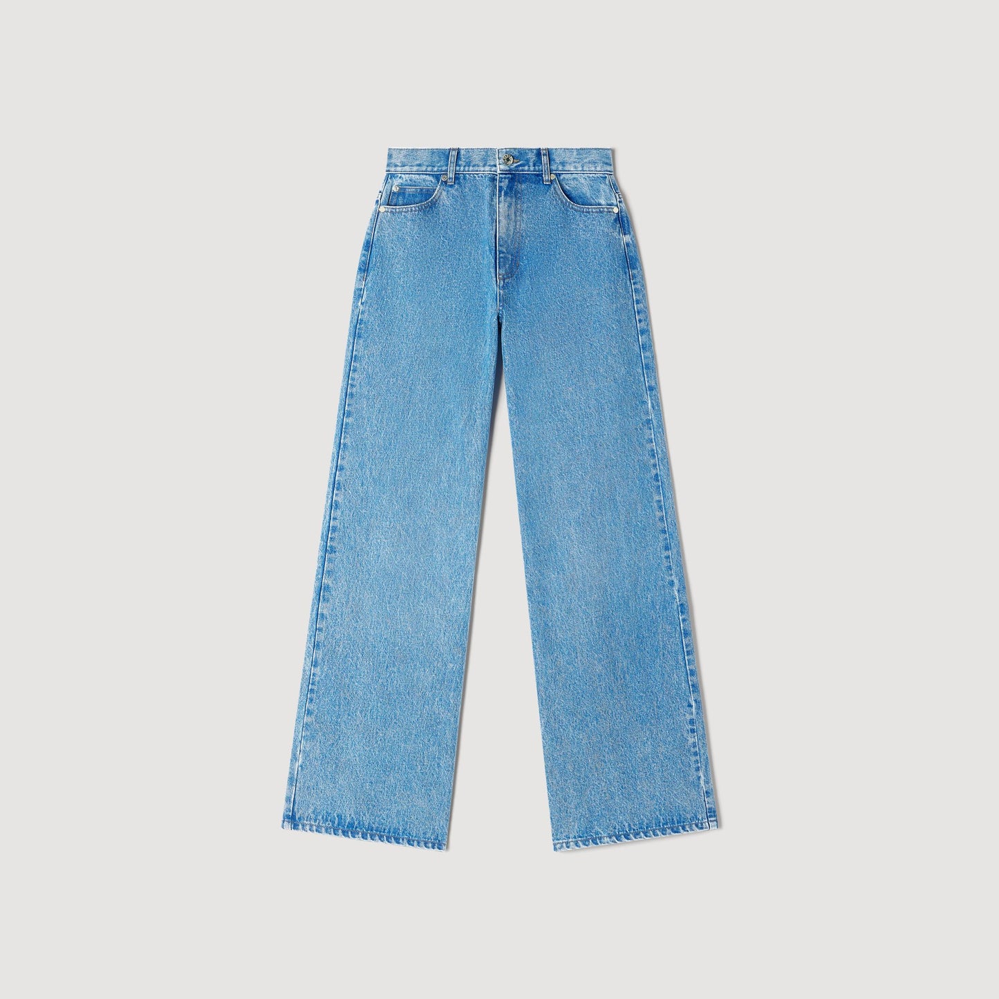 Samuel Faded Wide Straight-Leg Jeans Blue Jean