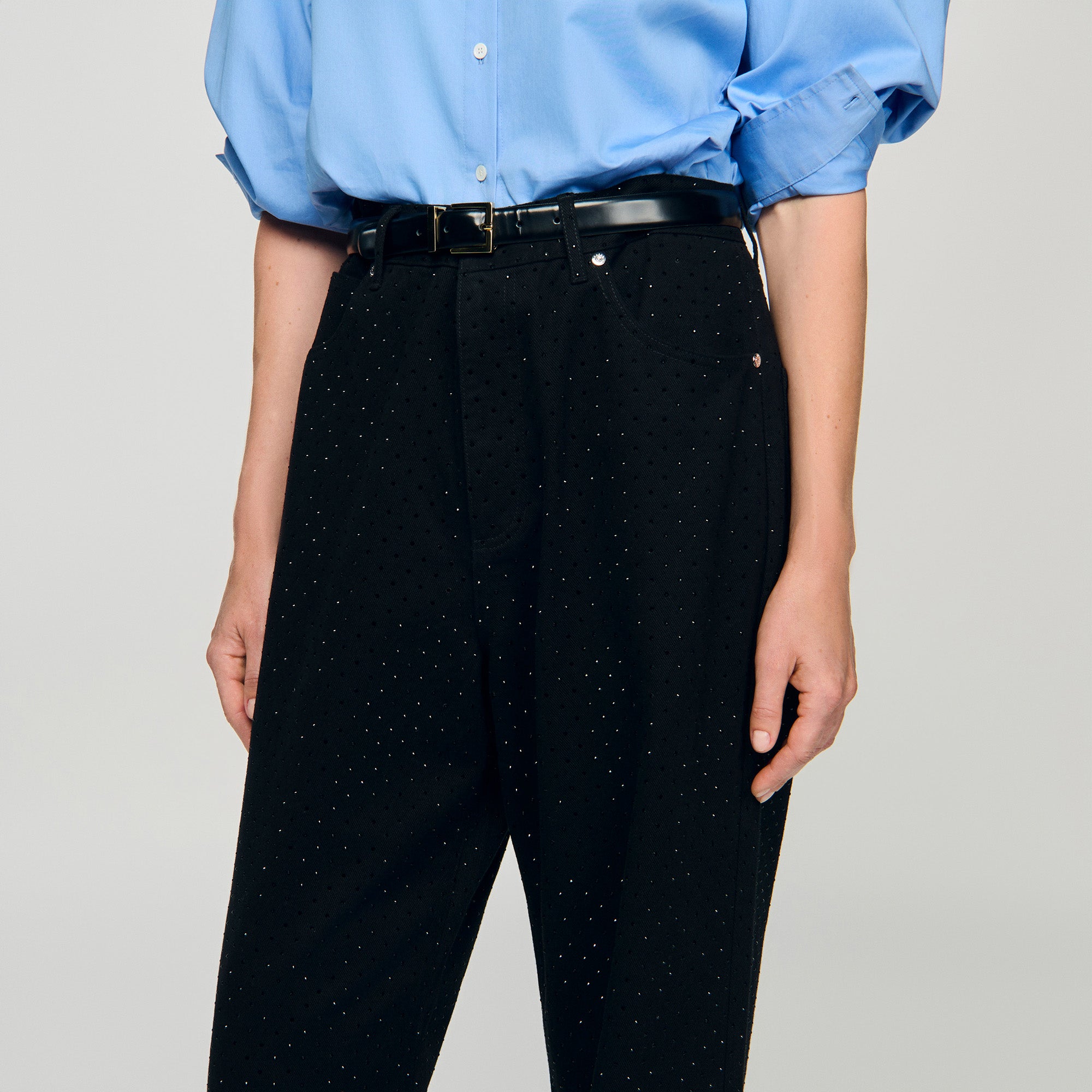Golden Wide-leg jeans Black