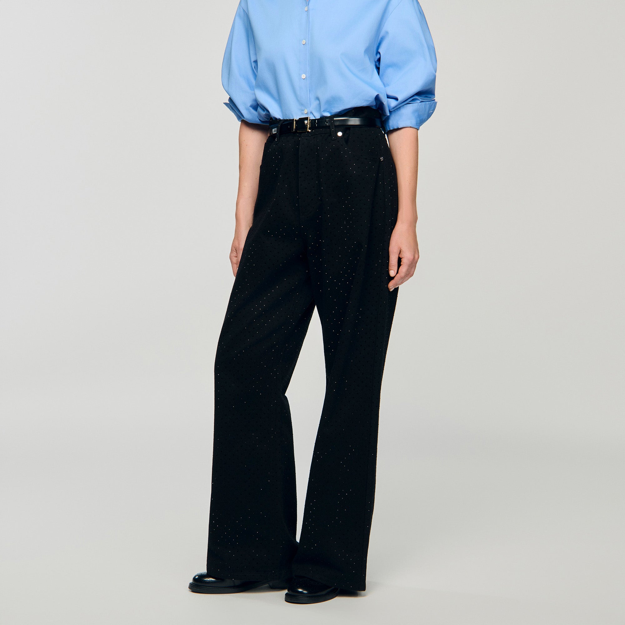 Golden Wide-leg jeans Black