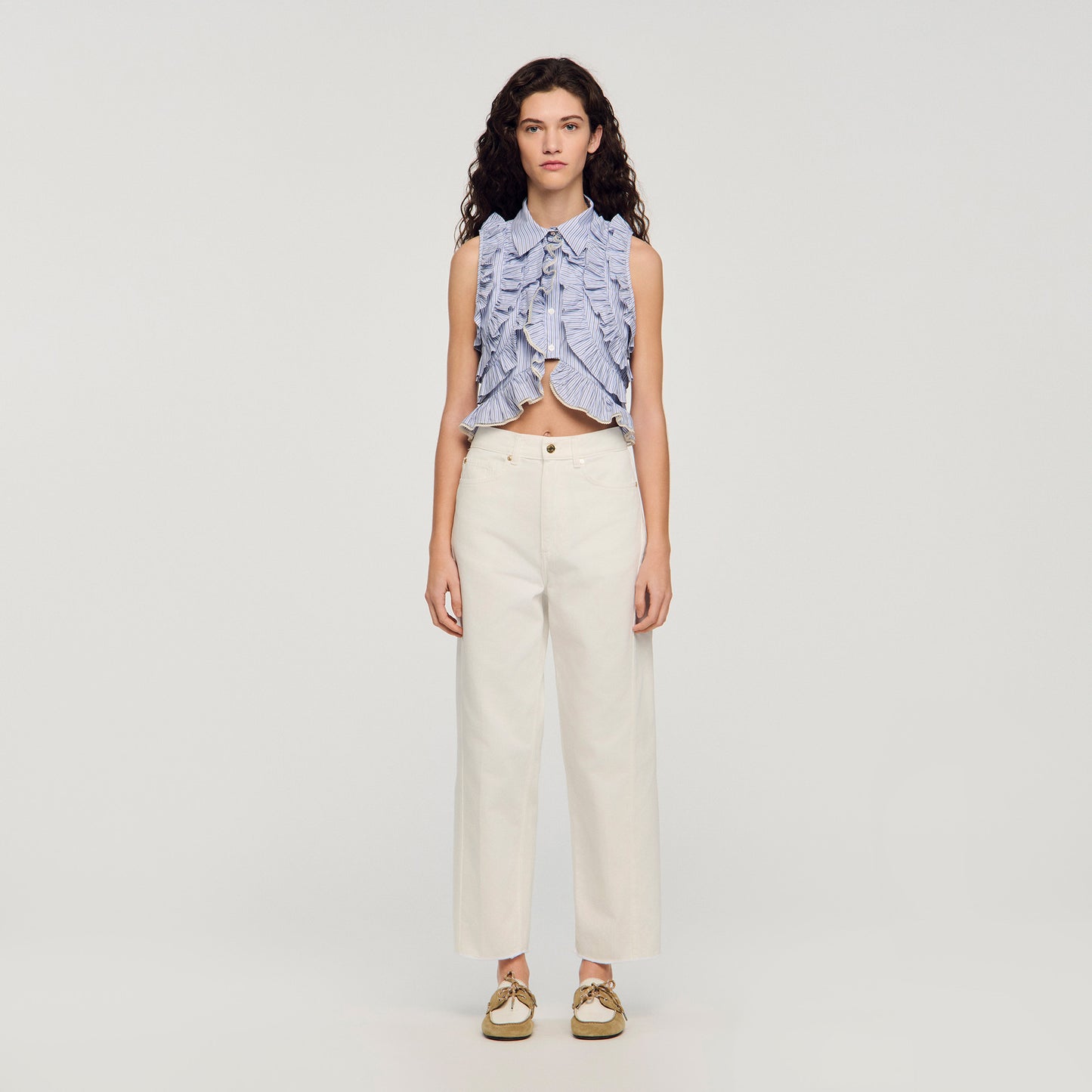 Ethan Barrel Jeans White