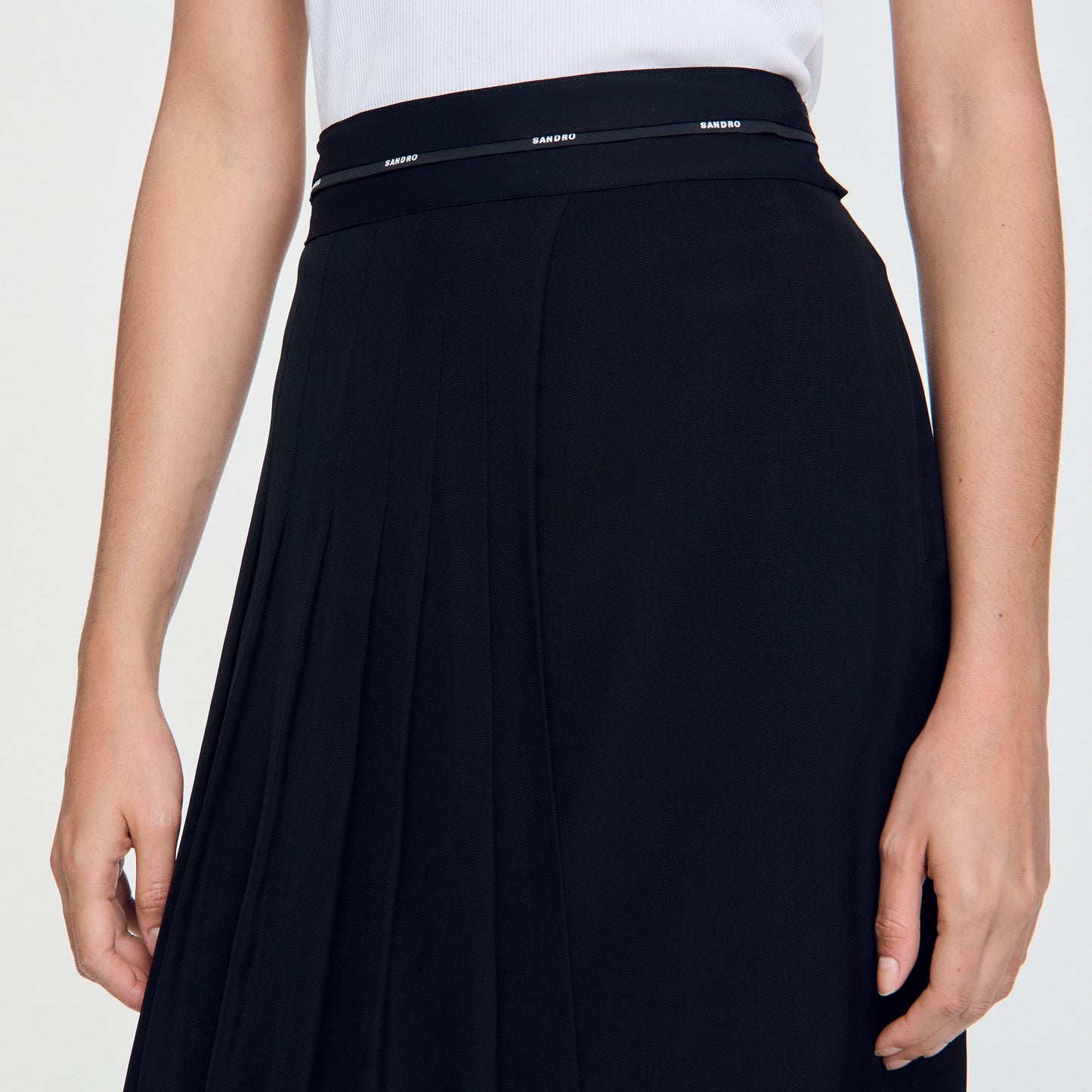 Long Asymmetrical Skirt Black