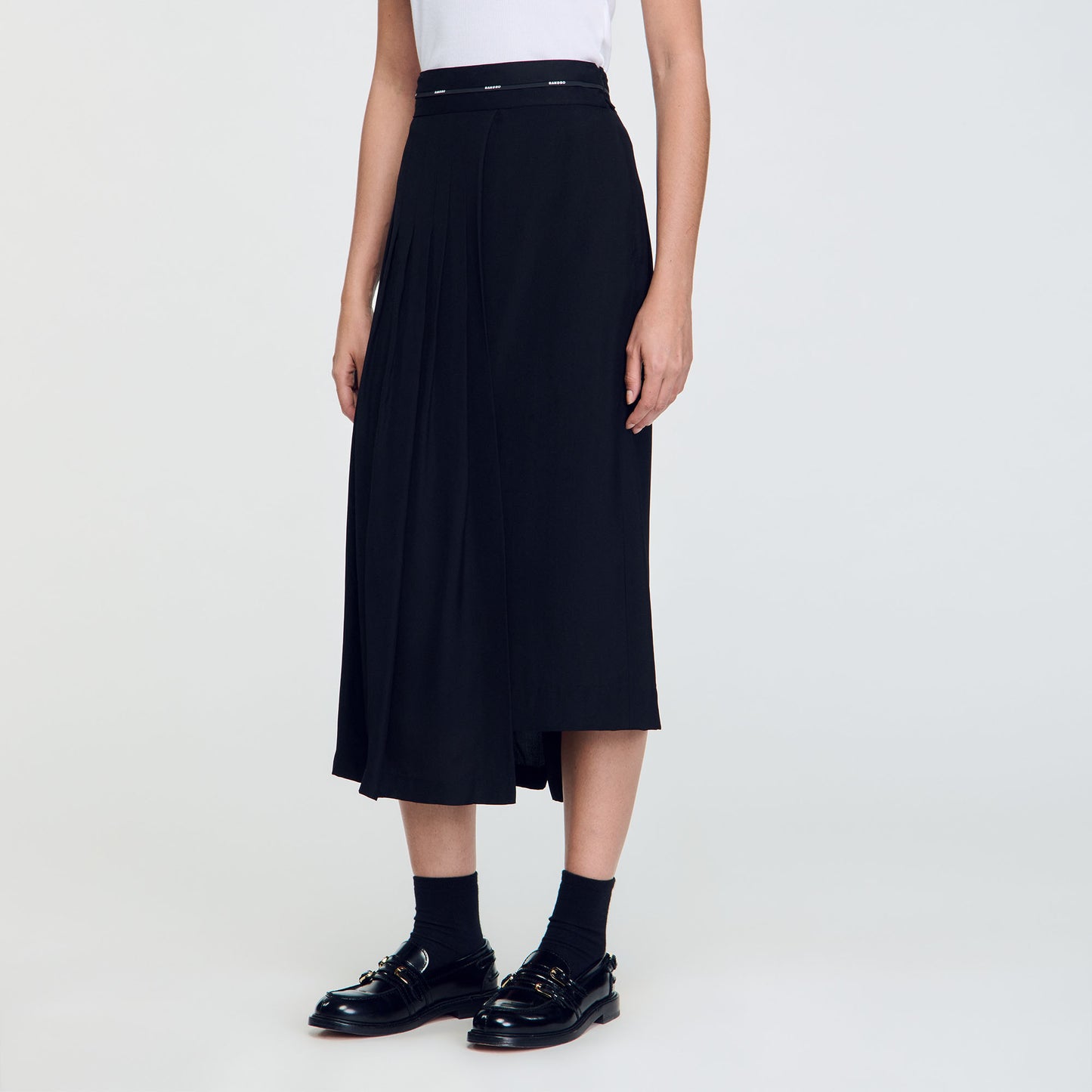 Long Asymmetrical Skirt Black