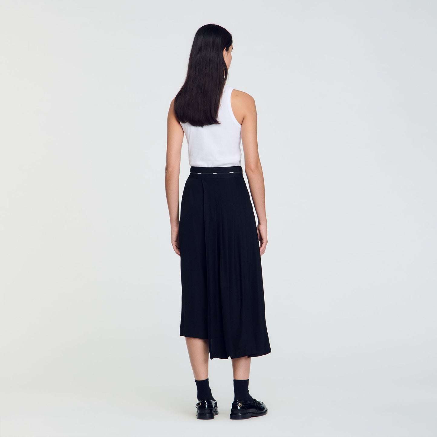 Long Asymmetrical Skirt Black