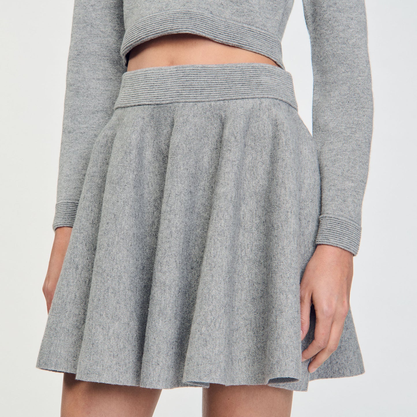 Pleated Skirt Grey