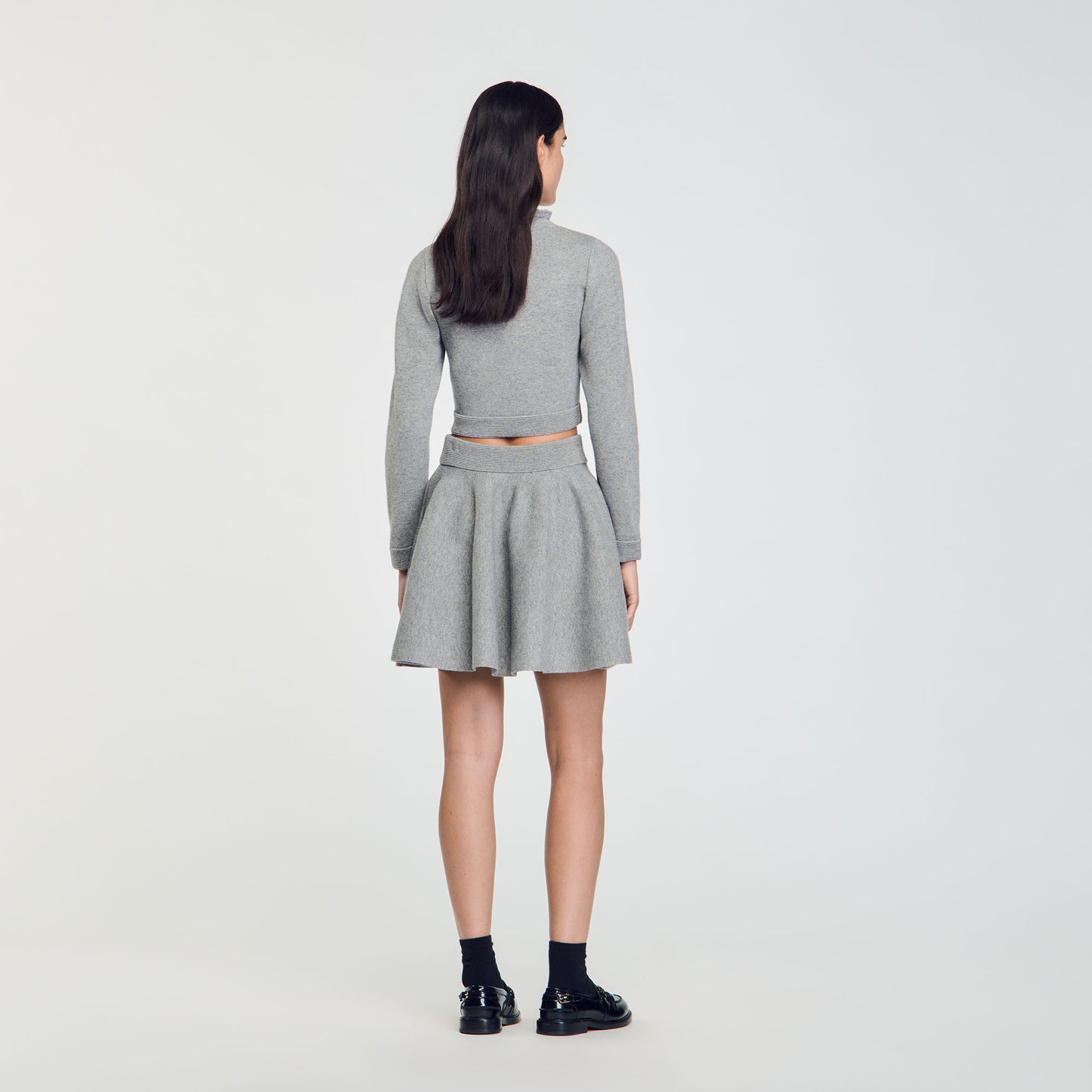Pleated Skirt Grey