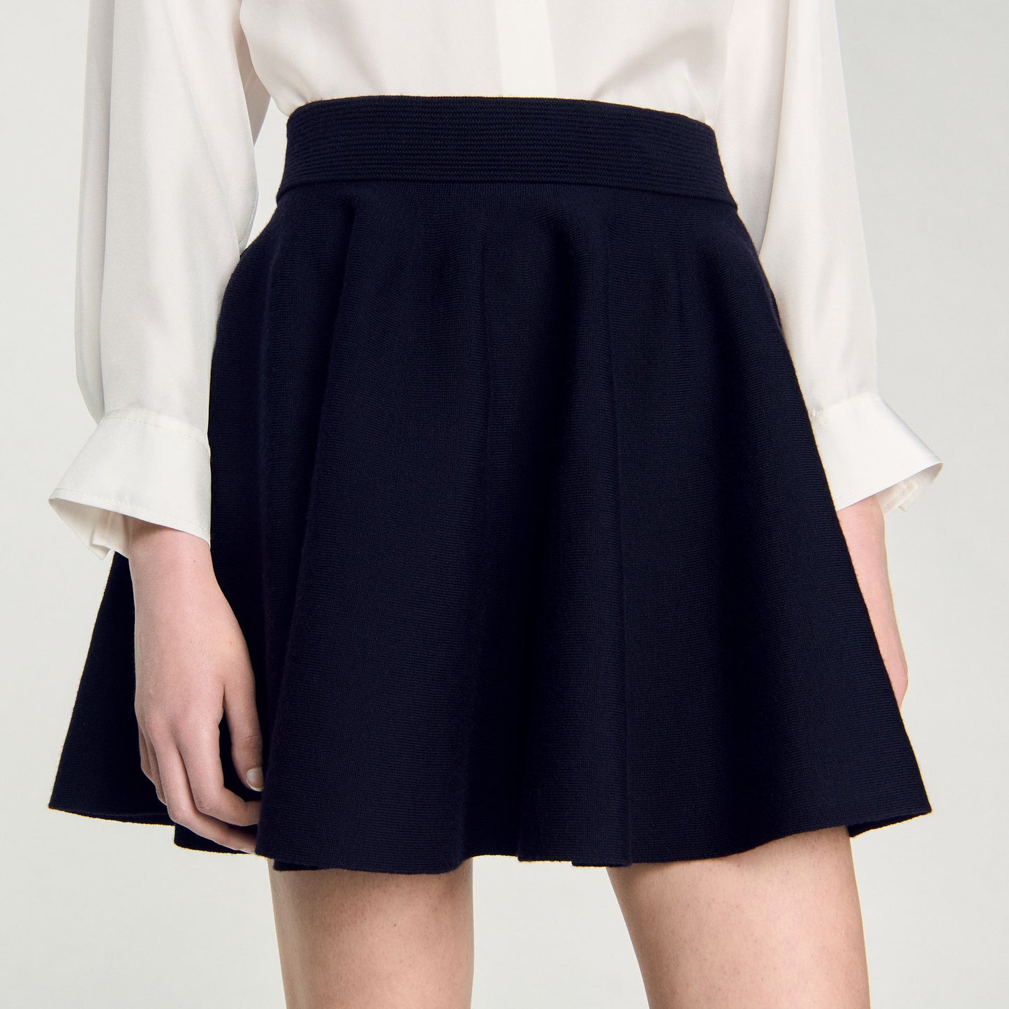 Pleated Skirt Navy Blue