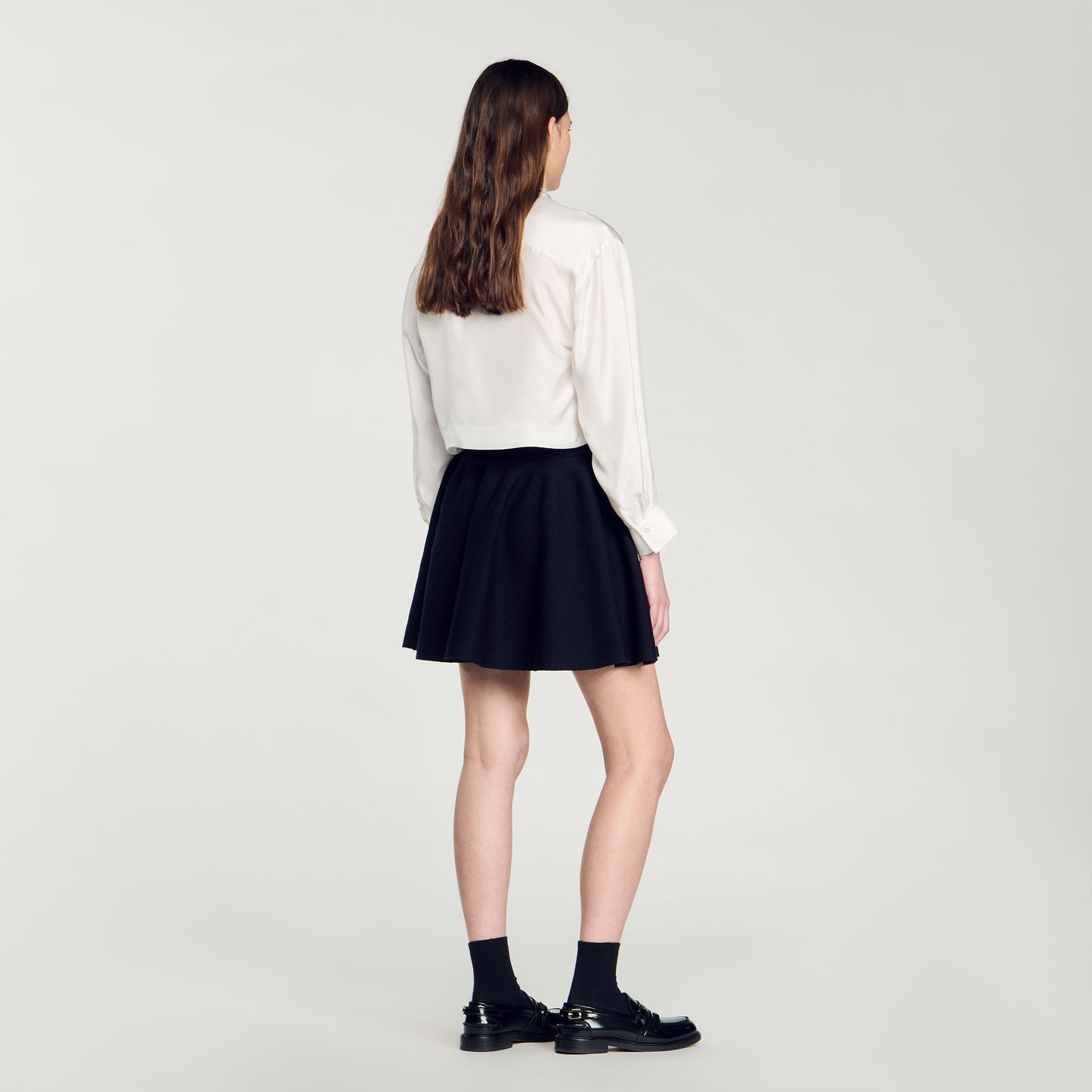 Pleated Skirt Navy Blue