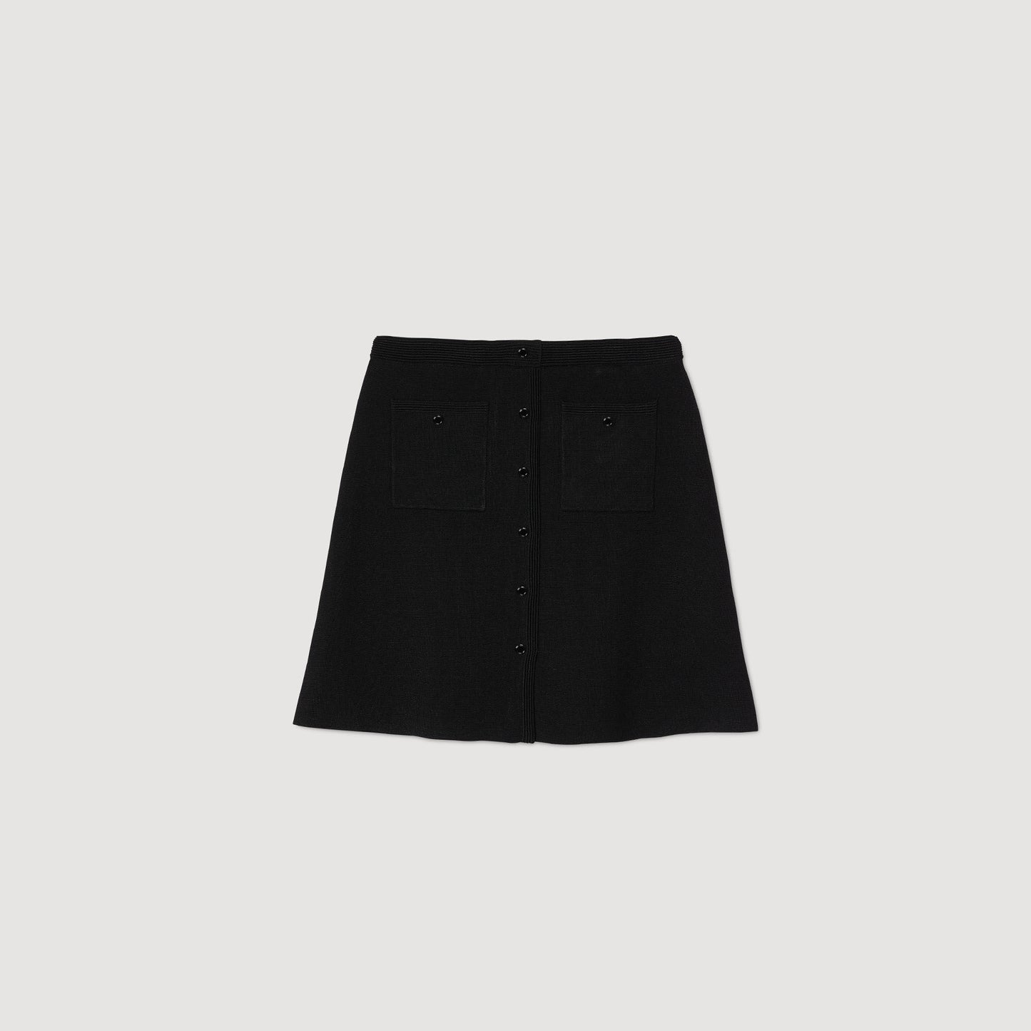 Short Knit Skirt Black