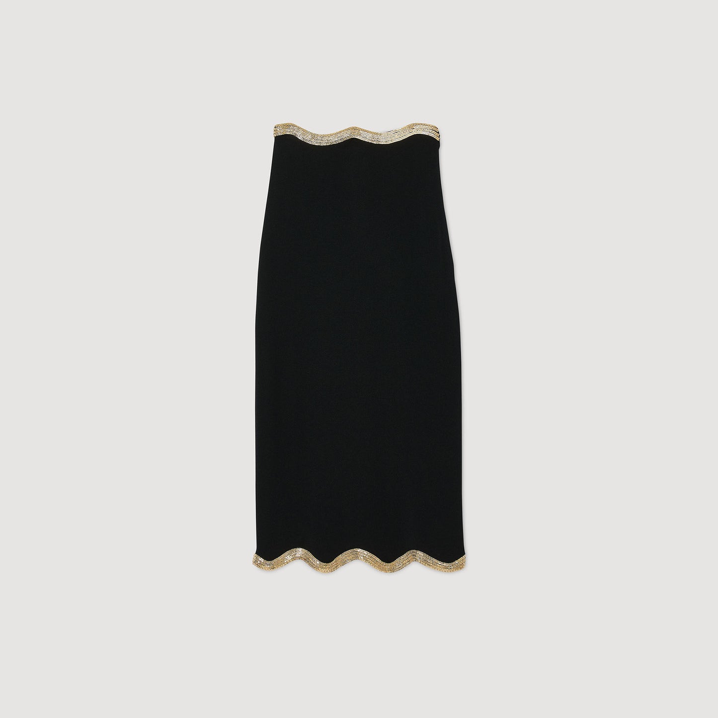 Casablanca Long Knitted Skirt With Chain Detail Black