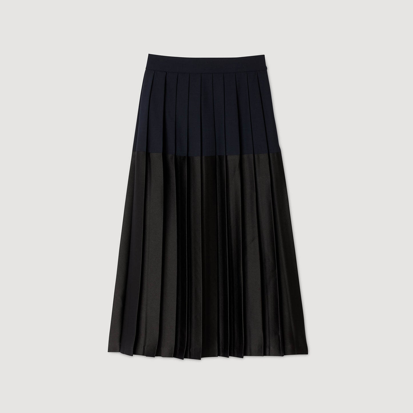 Zaza Long Pleated Skirt Navy Blue