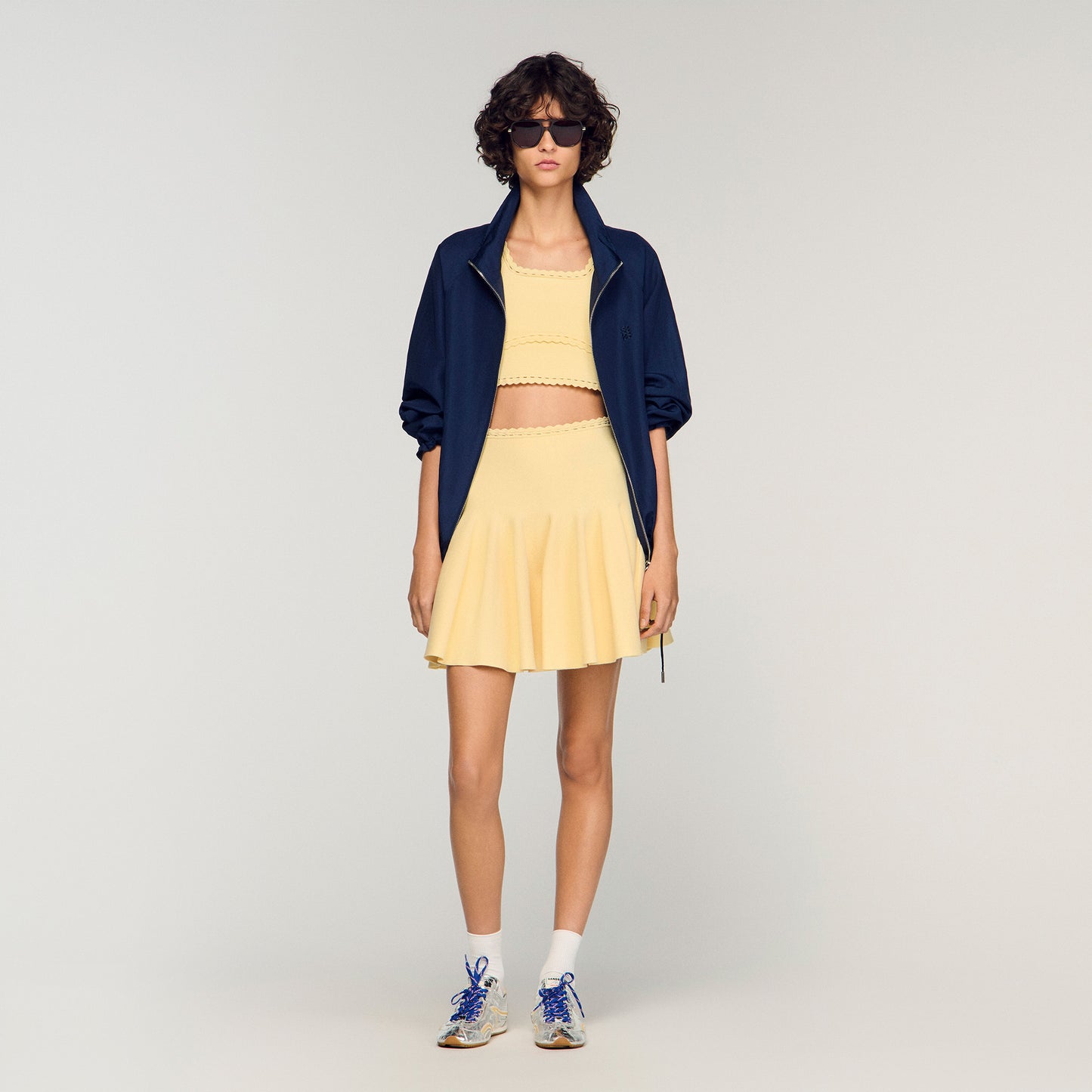 Short Knit Skater Skirt Butter