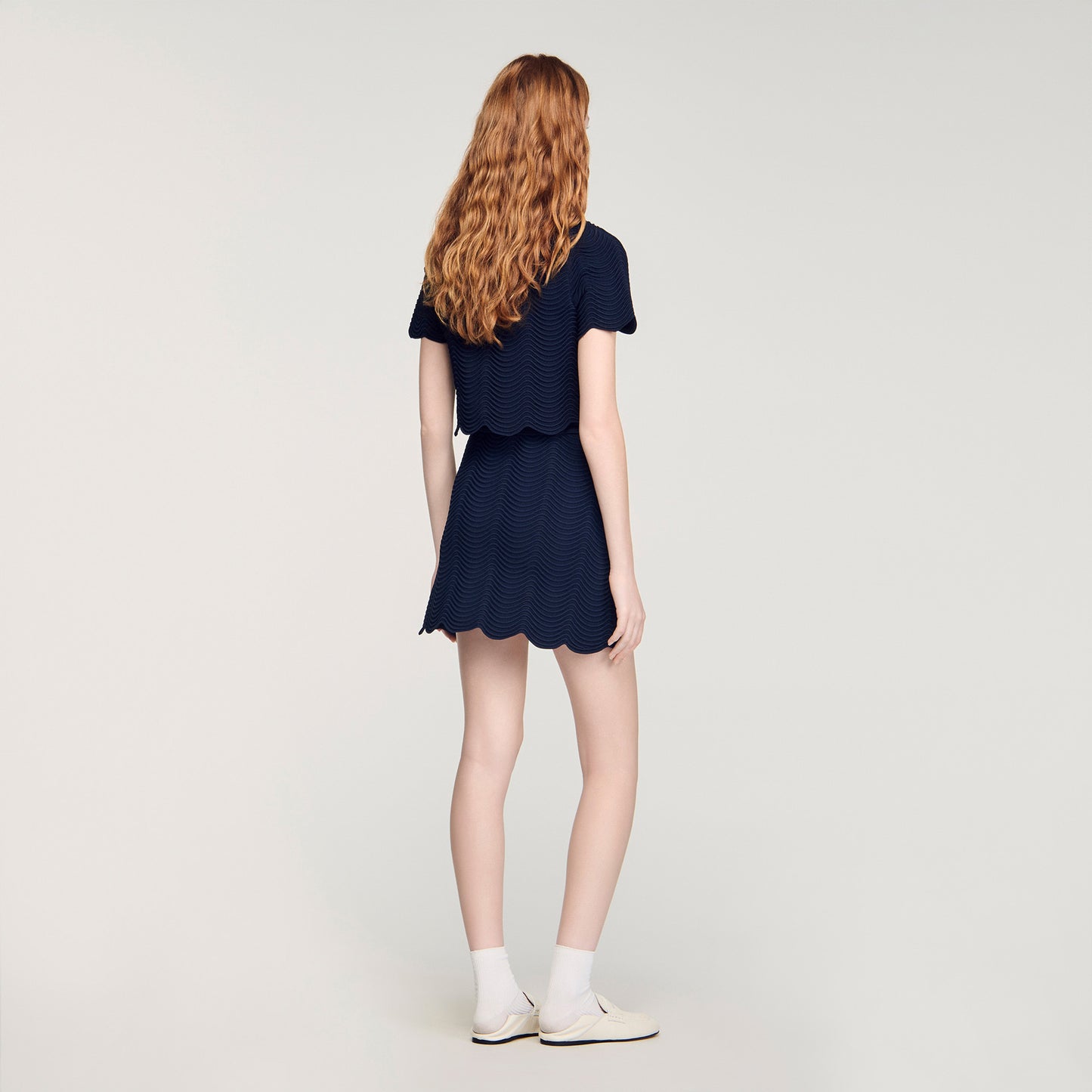 Bamba Short Knit Skirt Navy Blue