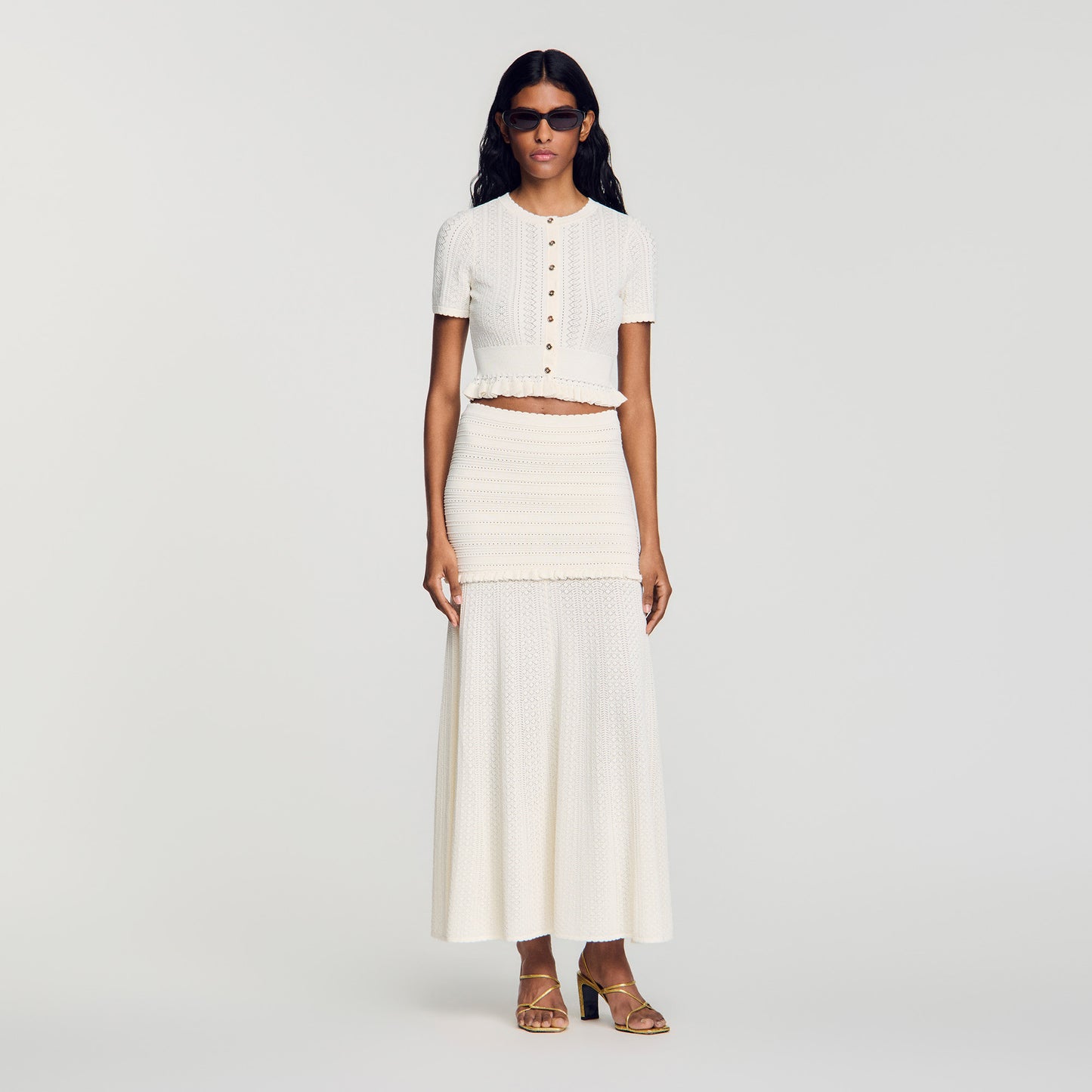 Cassalara Knit Skirt Ecru
