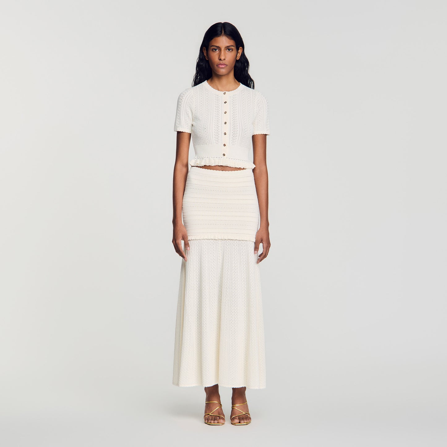 Cassalara Knit Skirt Ecru