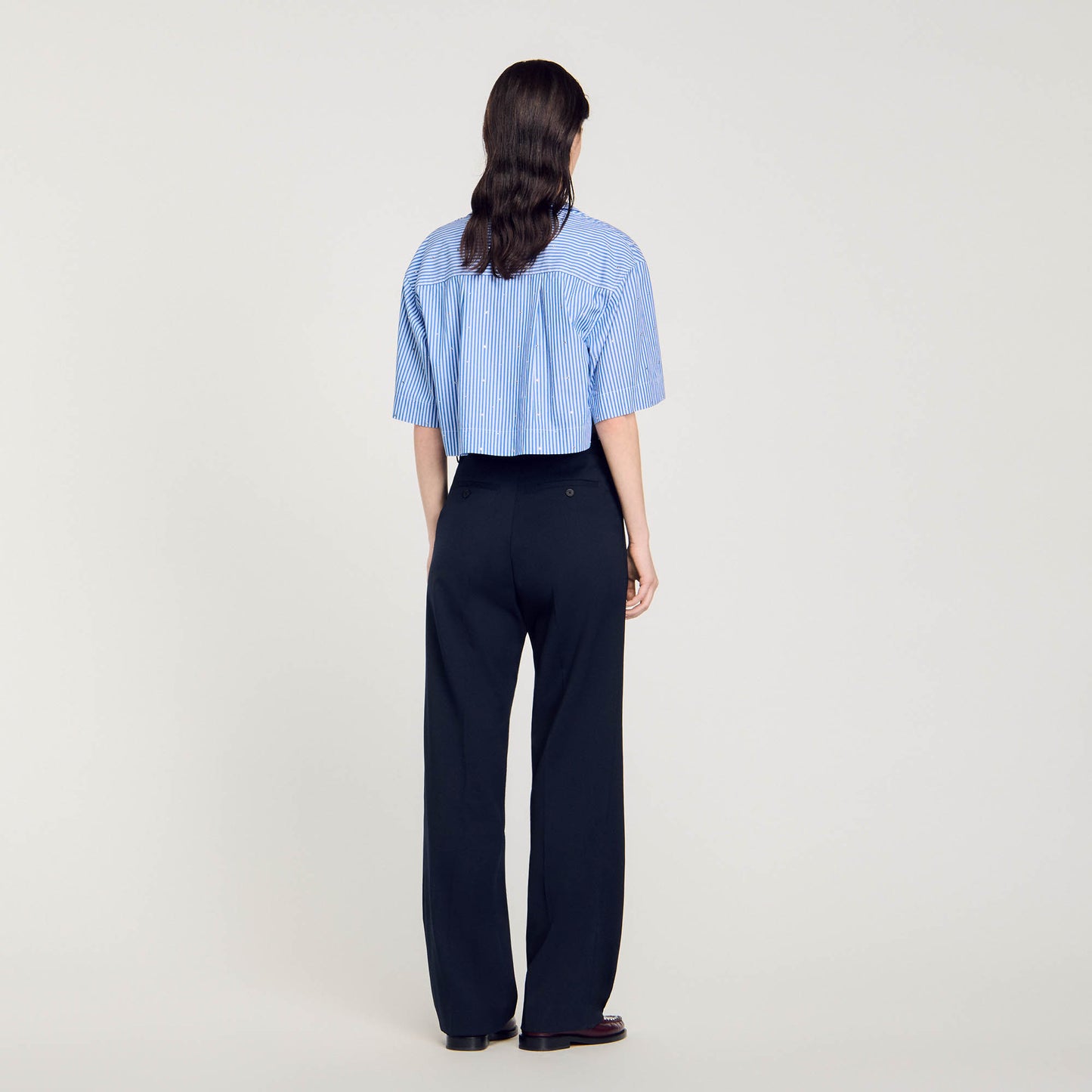 Wool Trousers Navy Blue