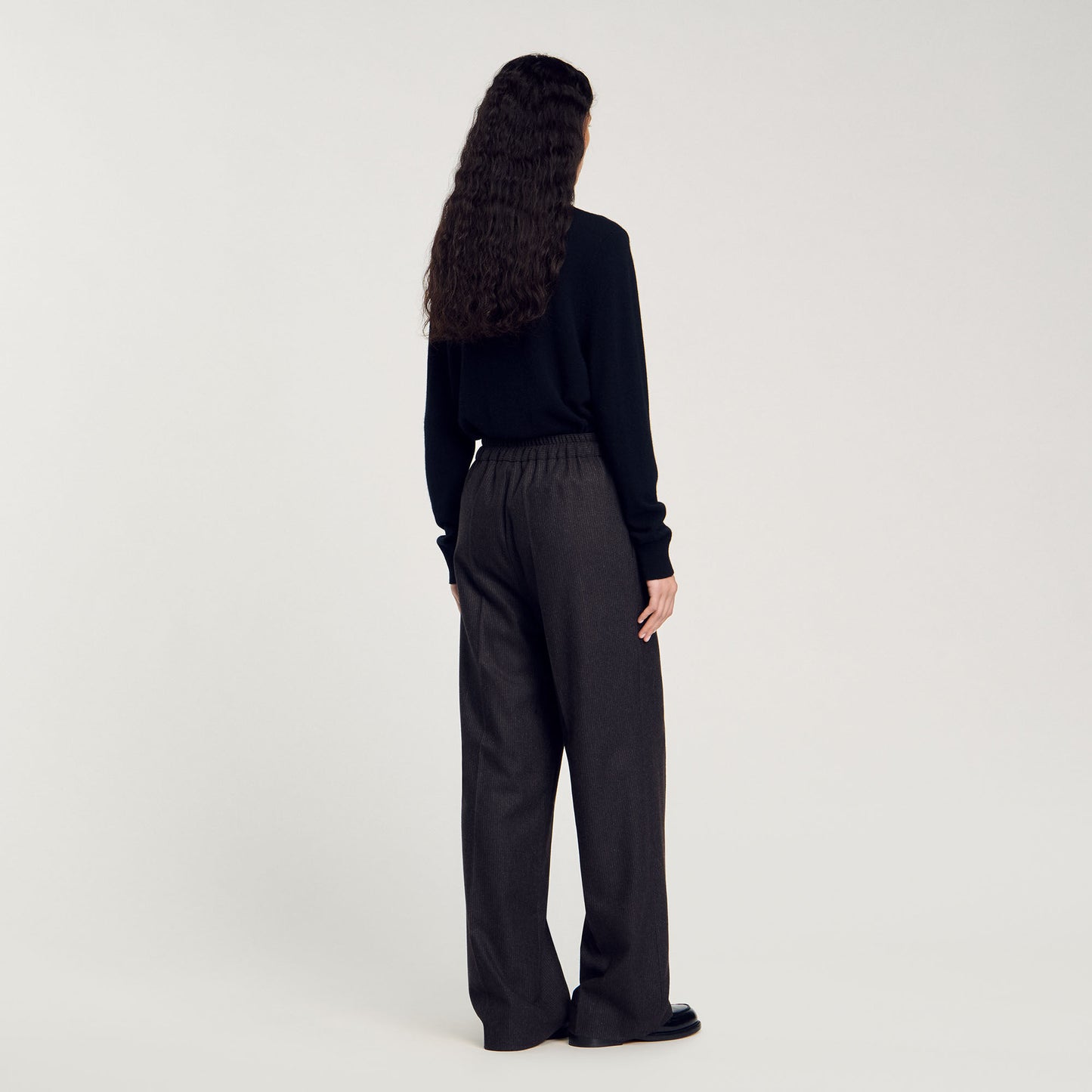 Striped Trousers Black Brown