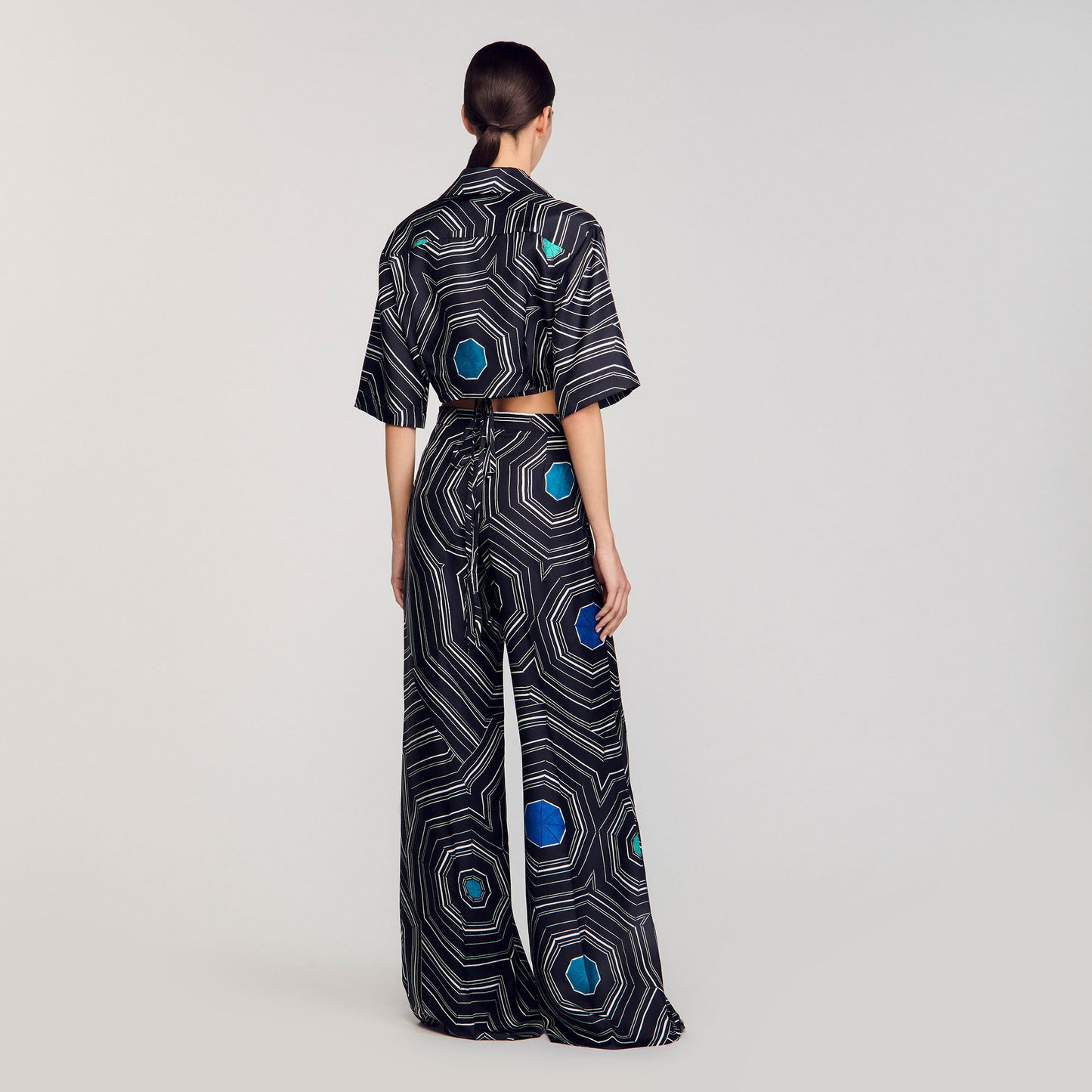 Lucien Printed Trousers Black