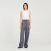 Wightfall Striped Rhinestone Trousers Grey