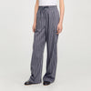 Wightfall Striped Rhinestone Trousers Grey