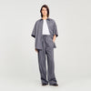 Wightfall Striped Rhinestone Trousers Grey