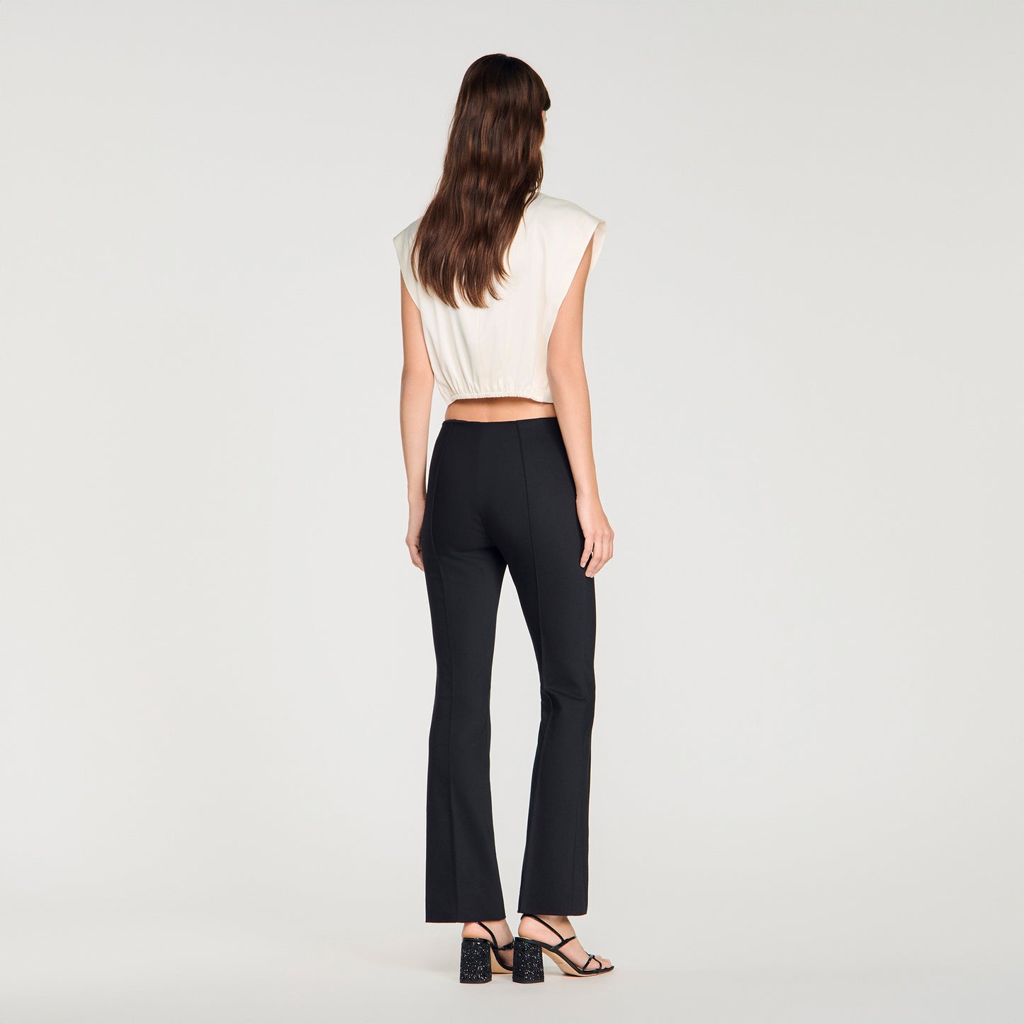 Mody Pleat And Zip Trousers BLACK