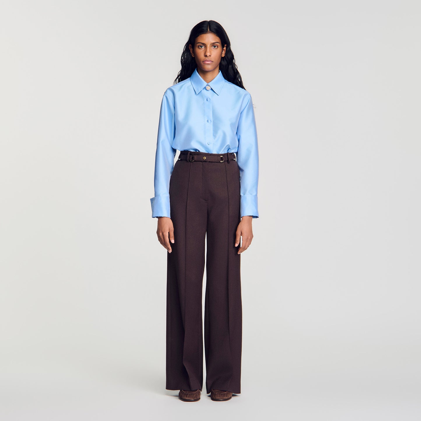 Adam Metal ring trousers Light Brown