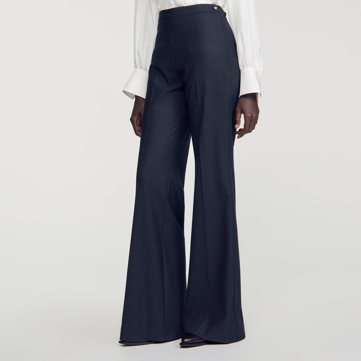 Randolph Wool Suit Trousers Navy Blue