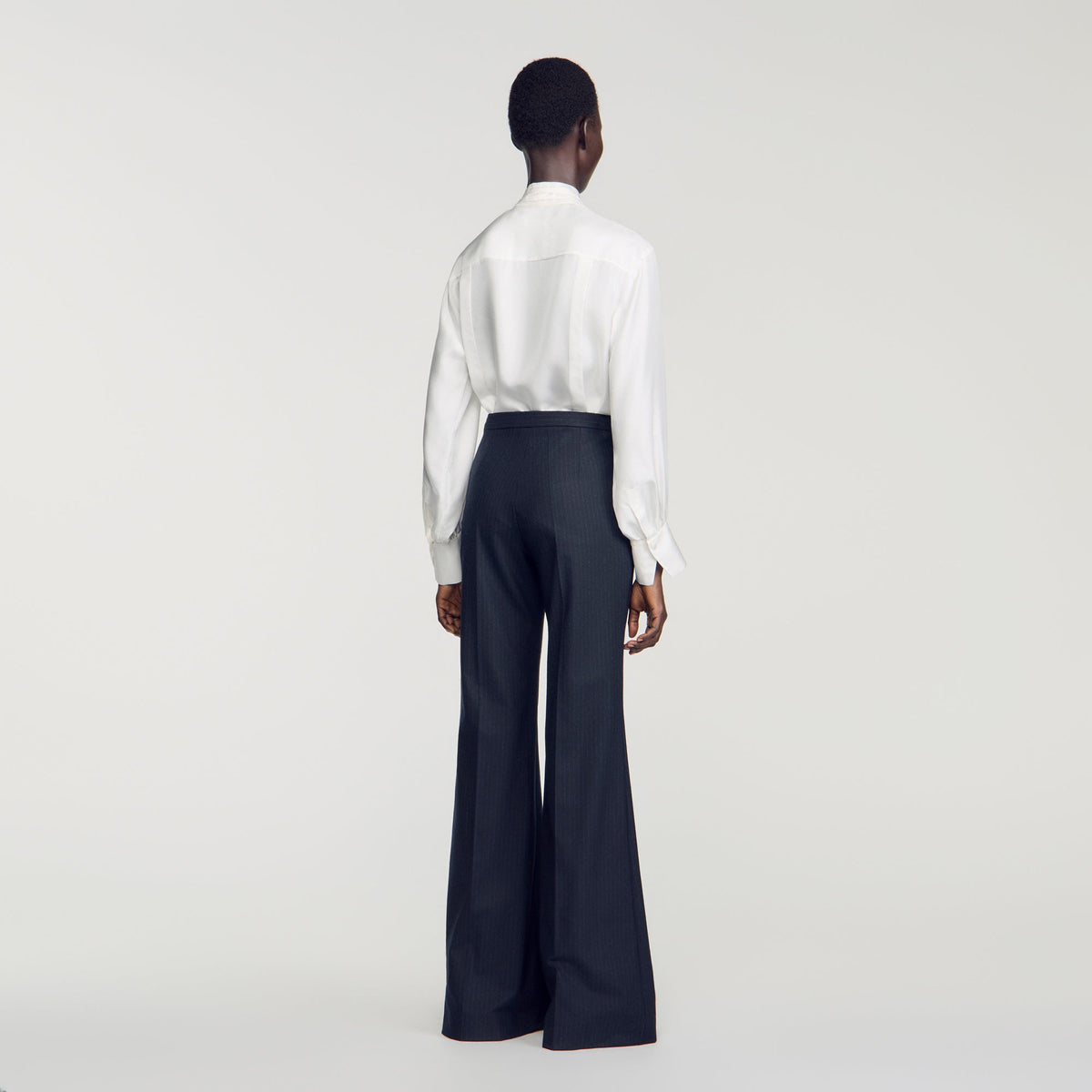 Randolph Wool Suit Trousers Navy Blue
