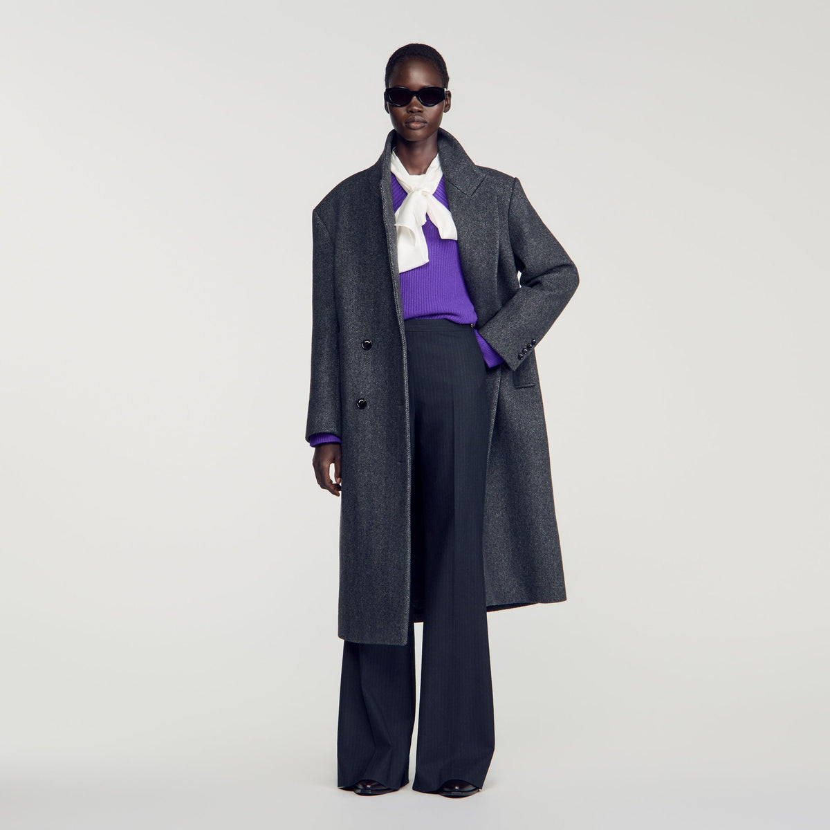 Randolph Wool Suit Trousers Navy Blue