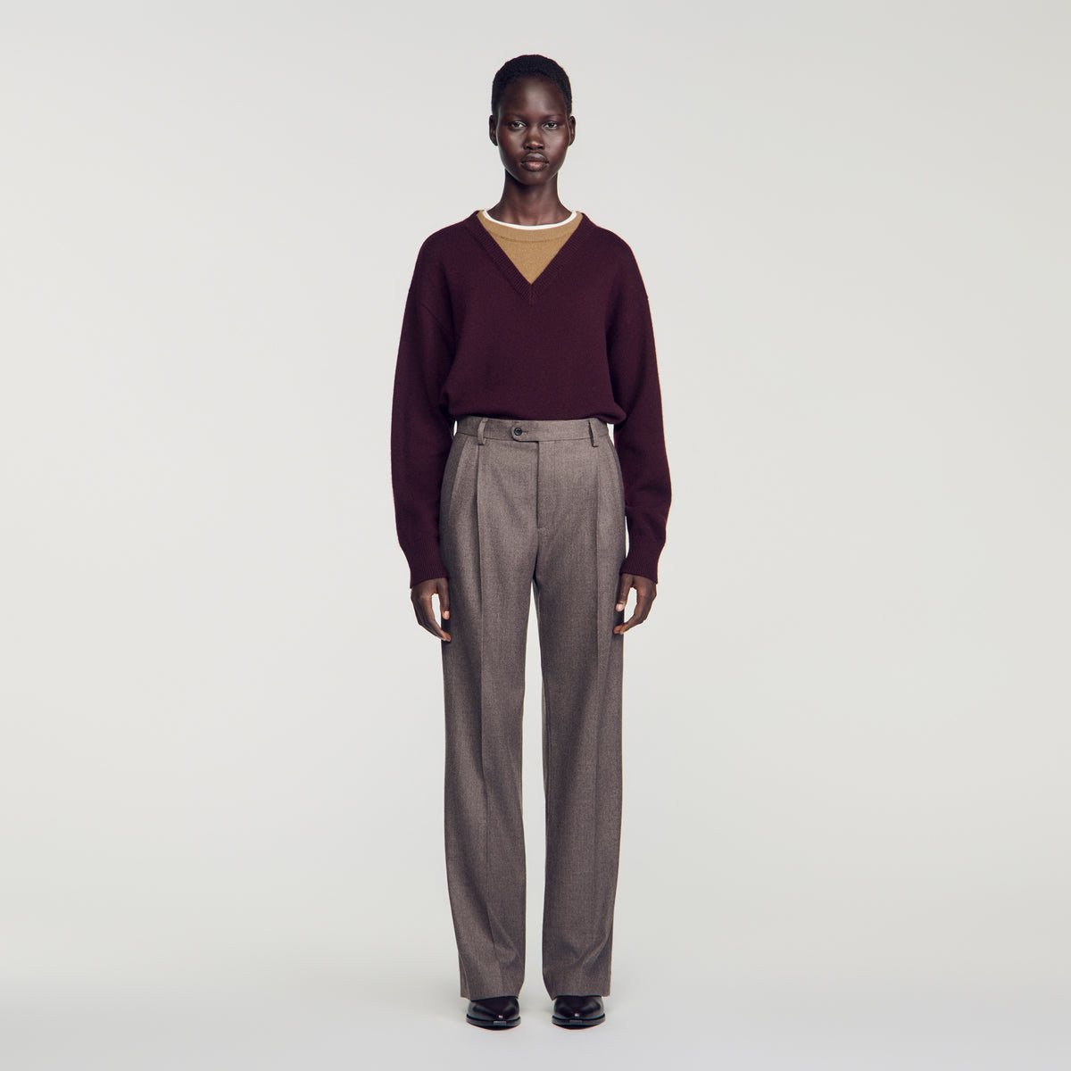 Everett Wool suit trousers Greige