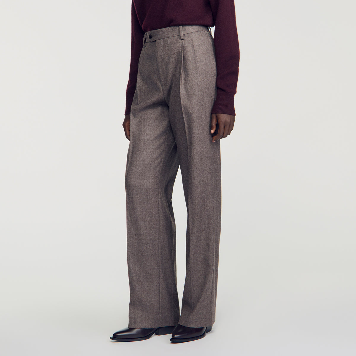 Everett Wool suit trousers Greige