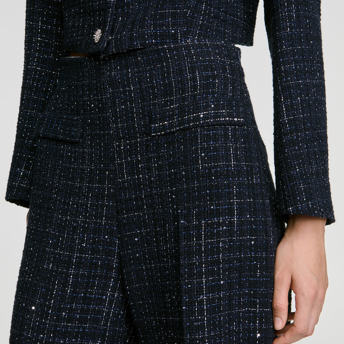Carlisle Decorative tweed trousers Blue