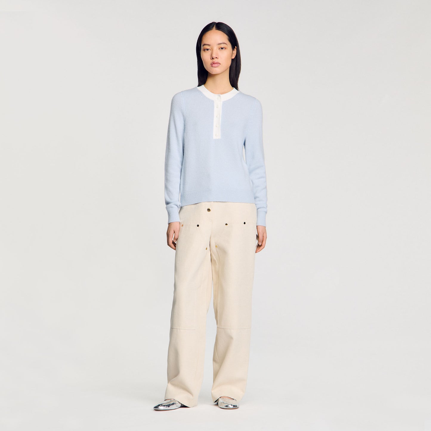 Wool And Cashmere Jumper Sky Blue